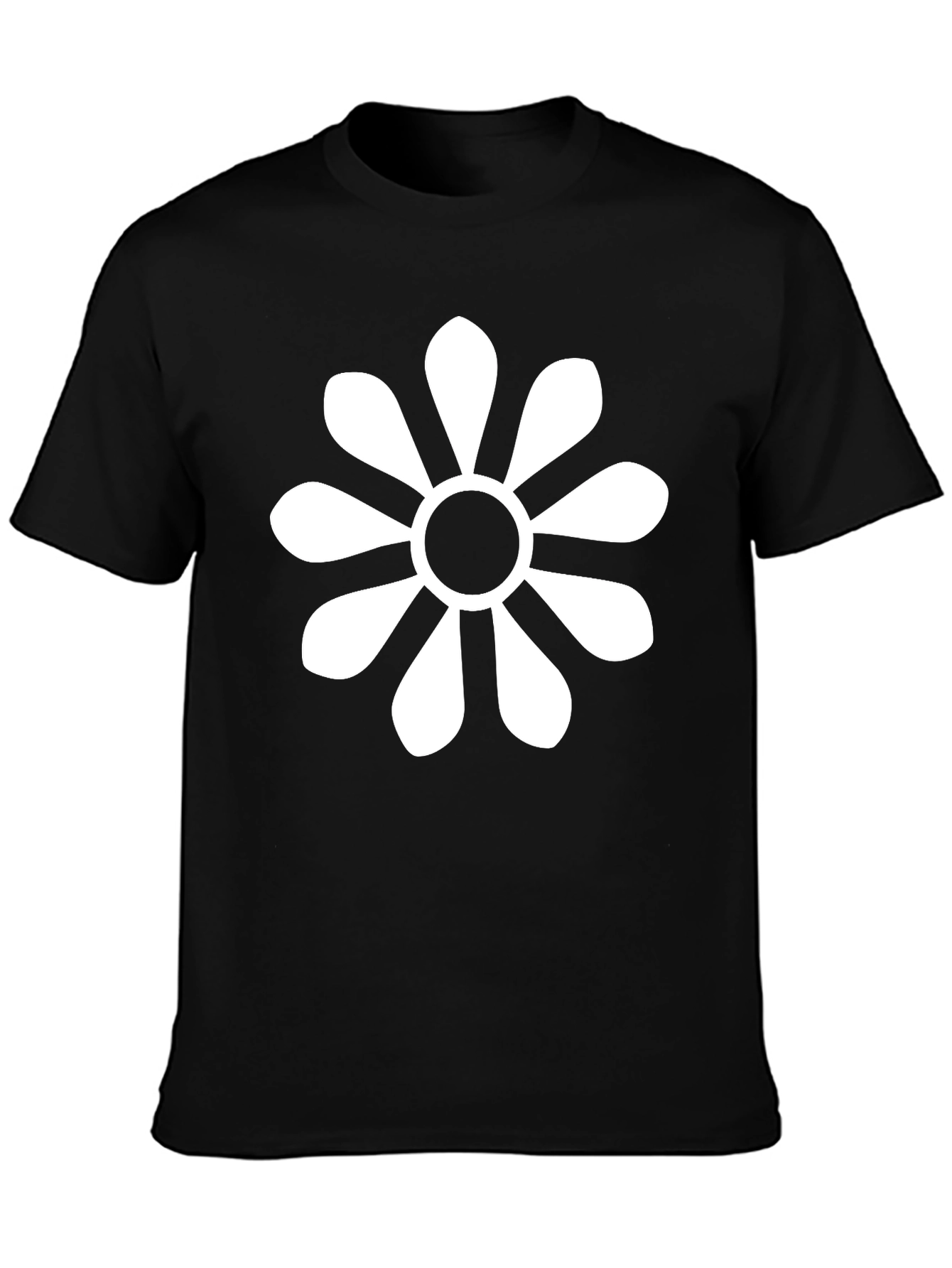 Retro Daisy Black T-Shirt