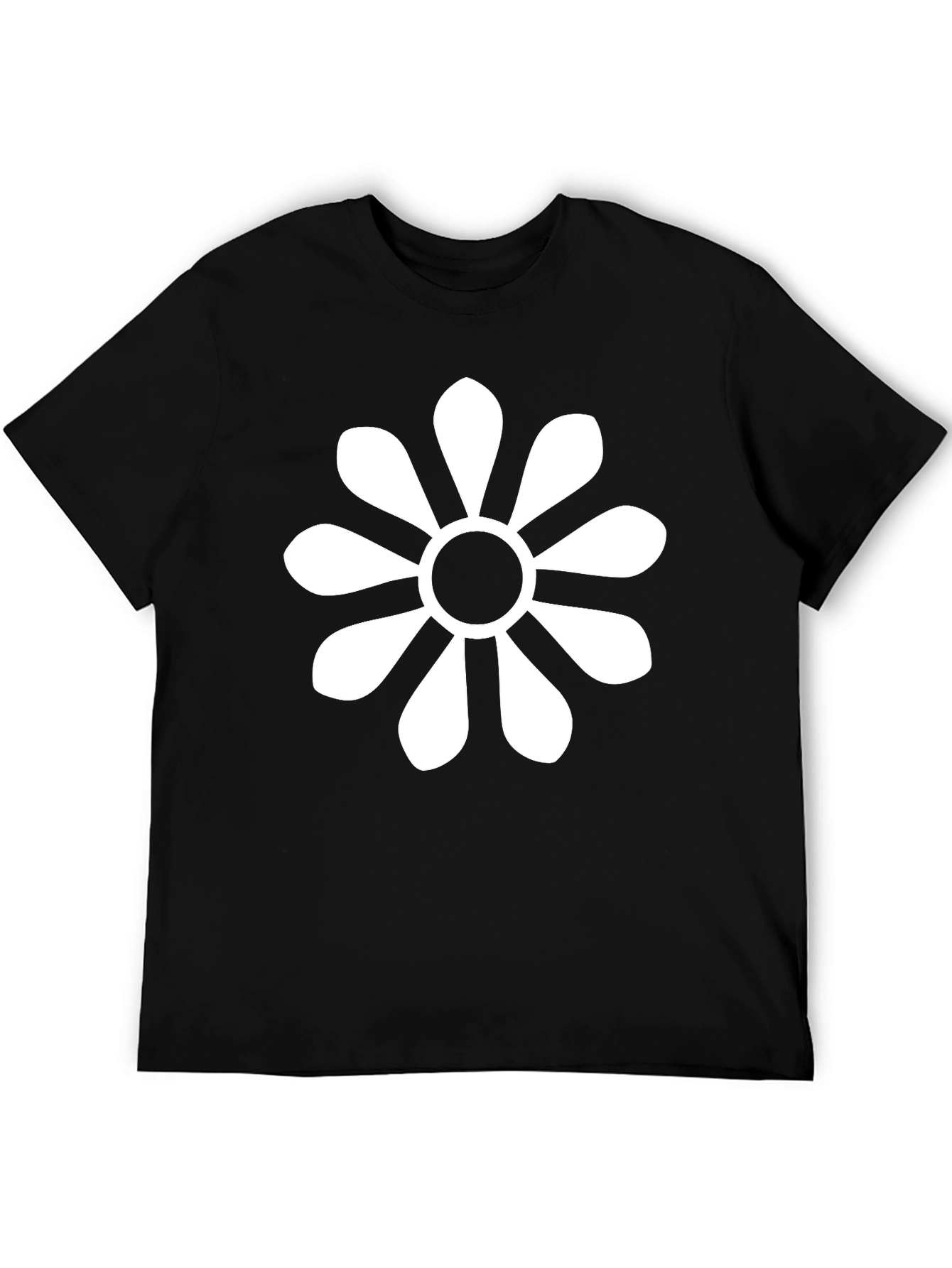 Retro Daisy Black T-Shirt