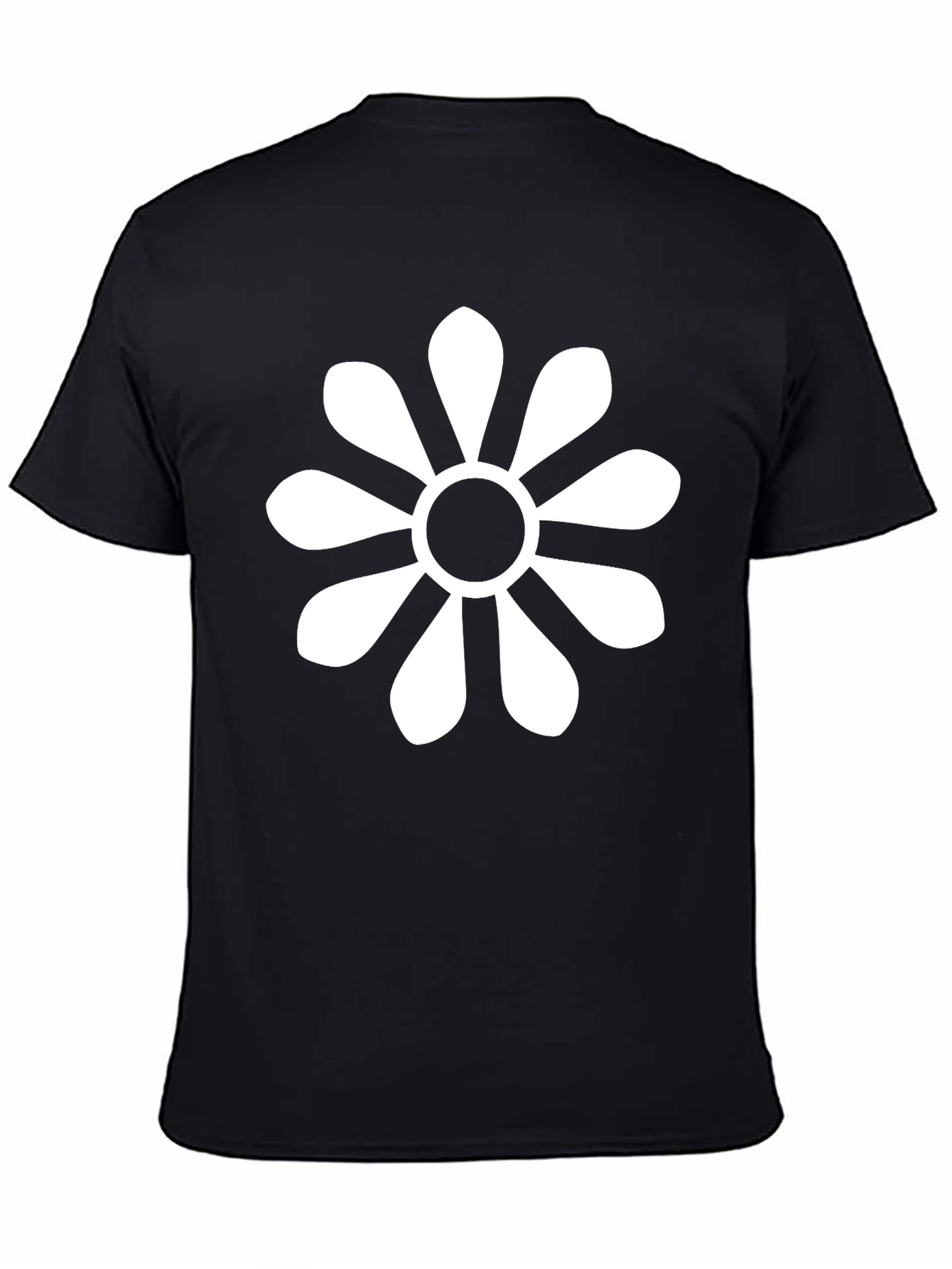 Retro Daisy Black T-Shirt