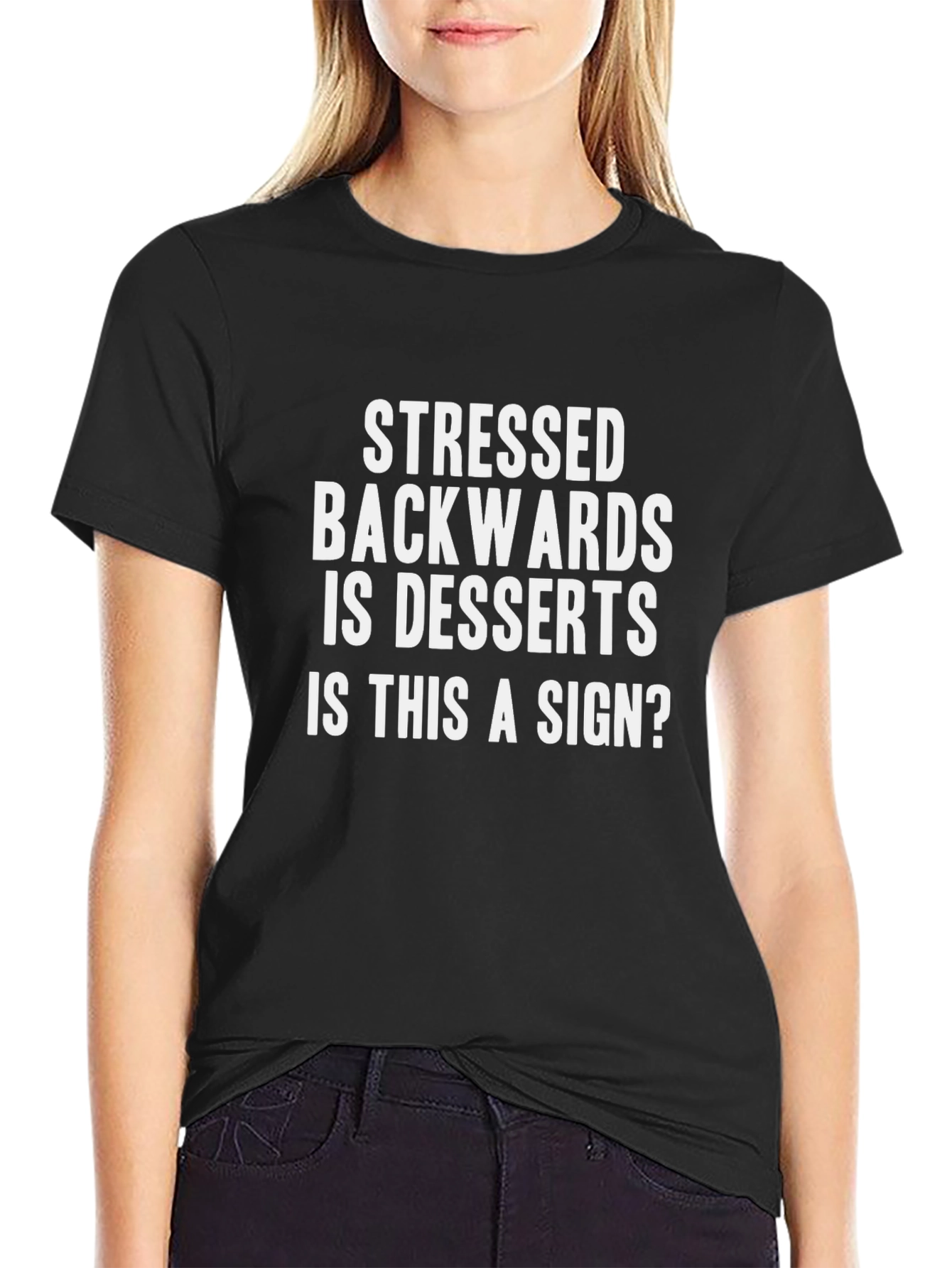 Stressed Backwards is Desserts Funny Graphic T-Shirt