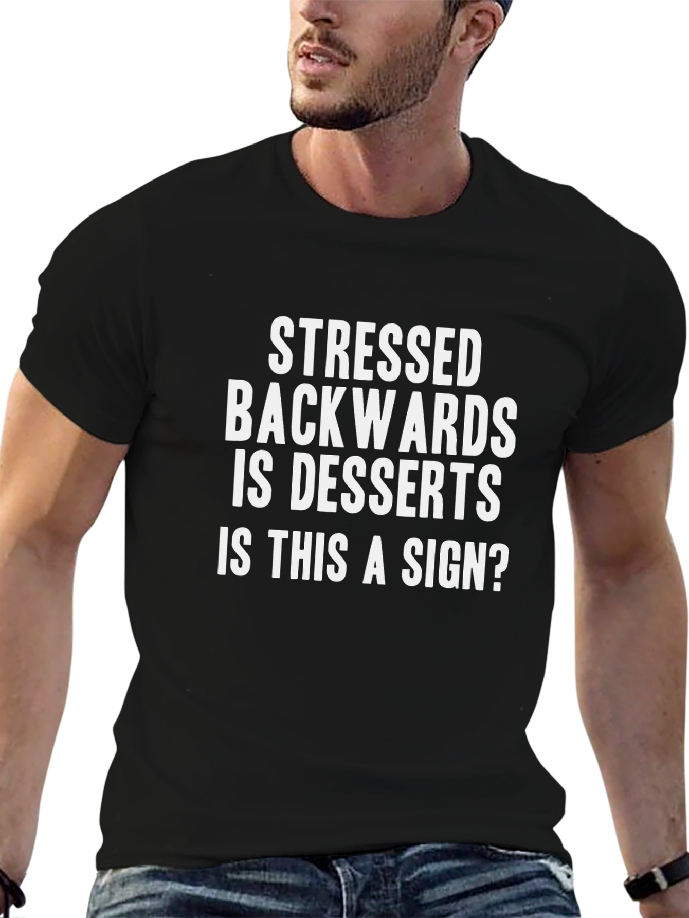 Stressed Backwards is Desserts Funny Graphic T-Shirt