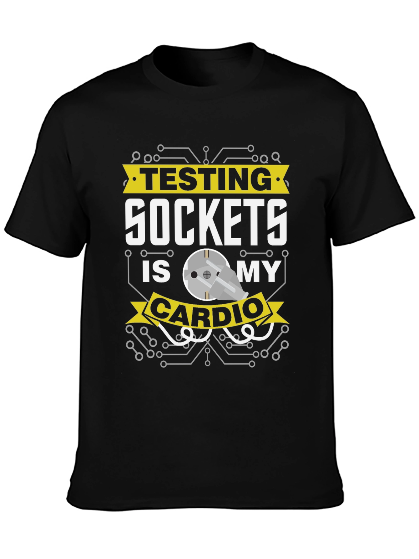 Testing Sockets is My Cardio Graphic Tee