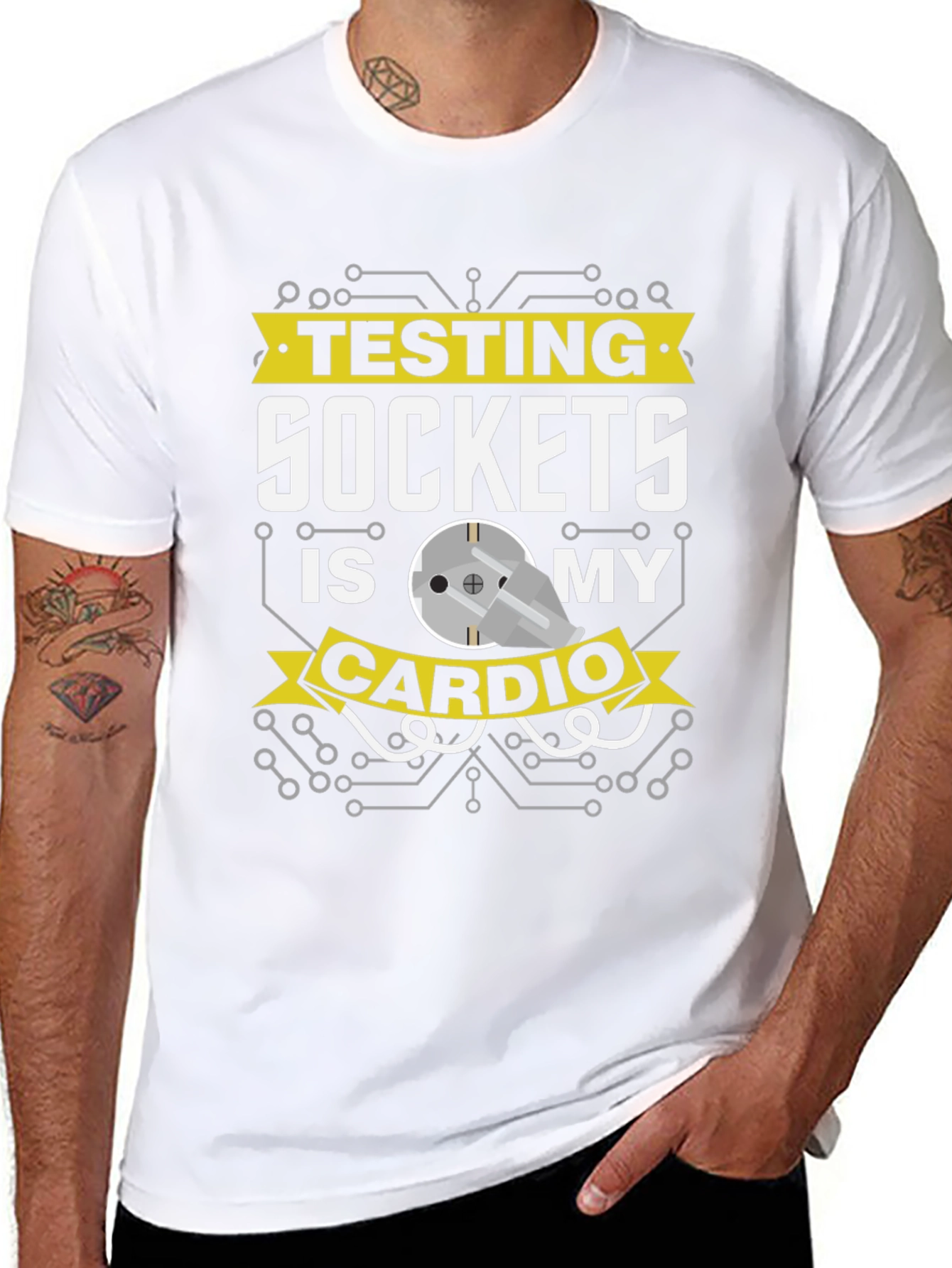 Testing Sockets is My Cardio Graphic Tee