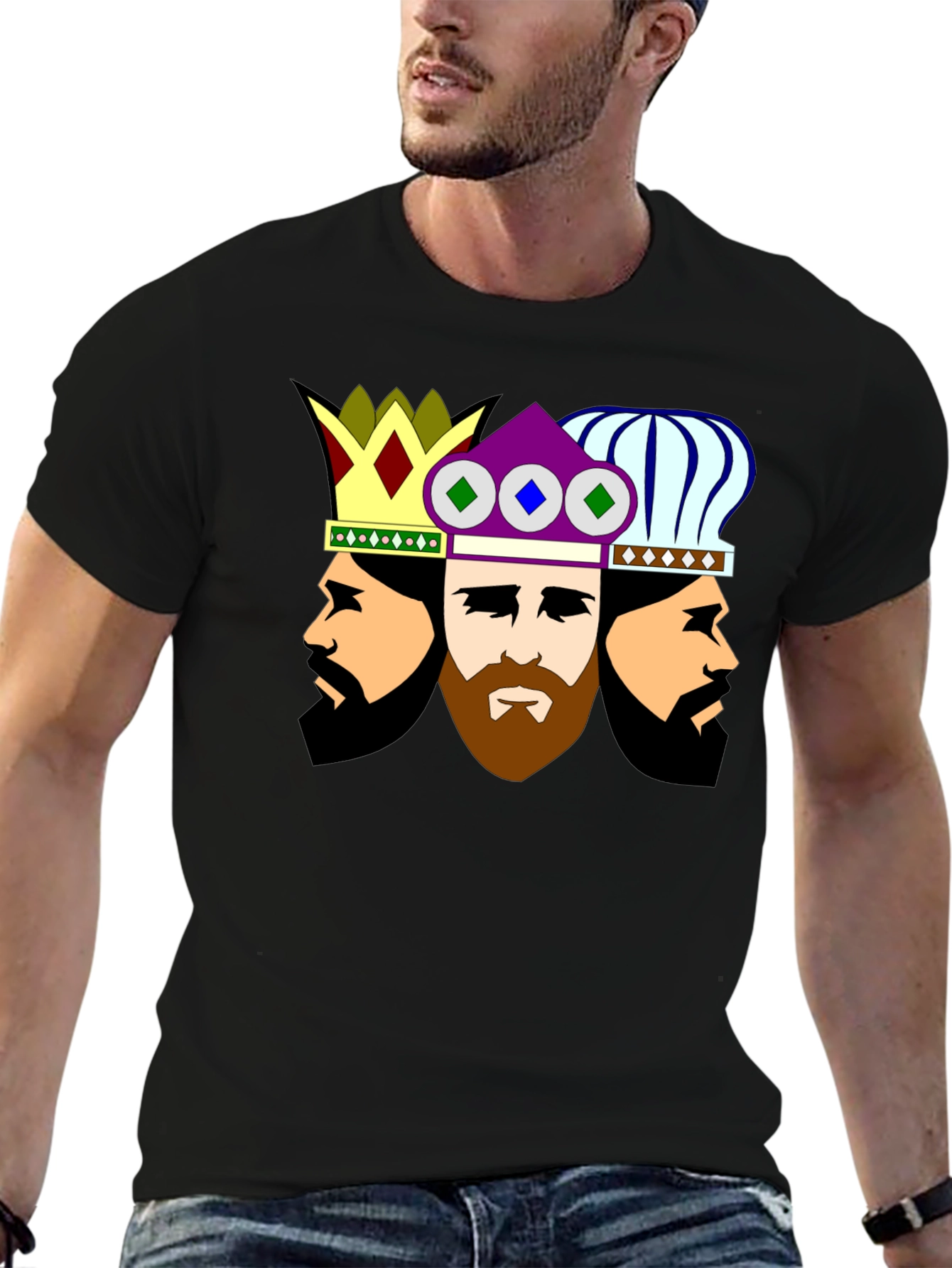 Three Kings Graphic Tee - Stylish Crew Neck T-Shirt
