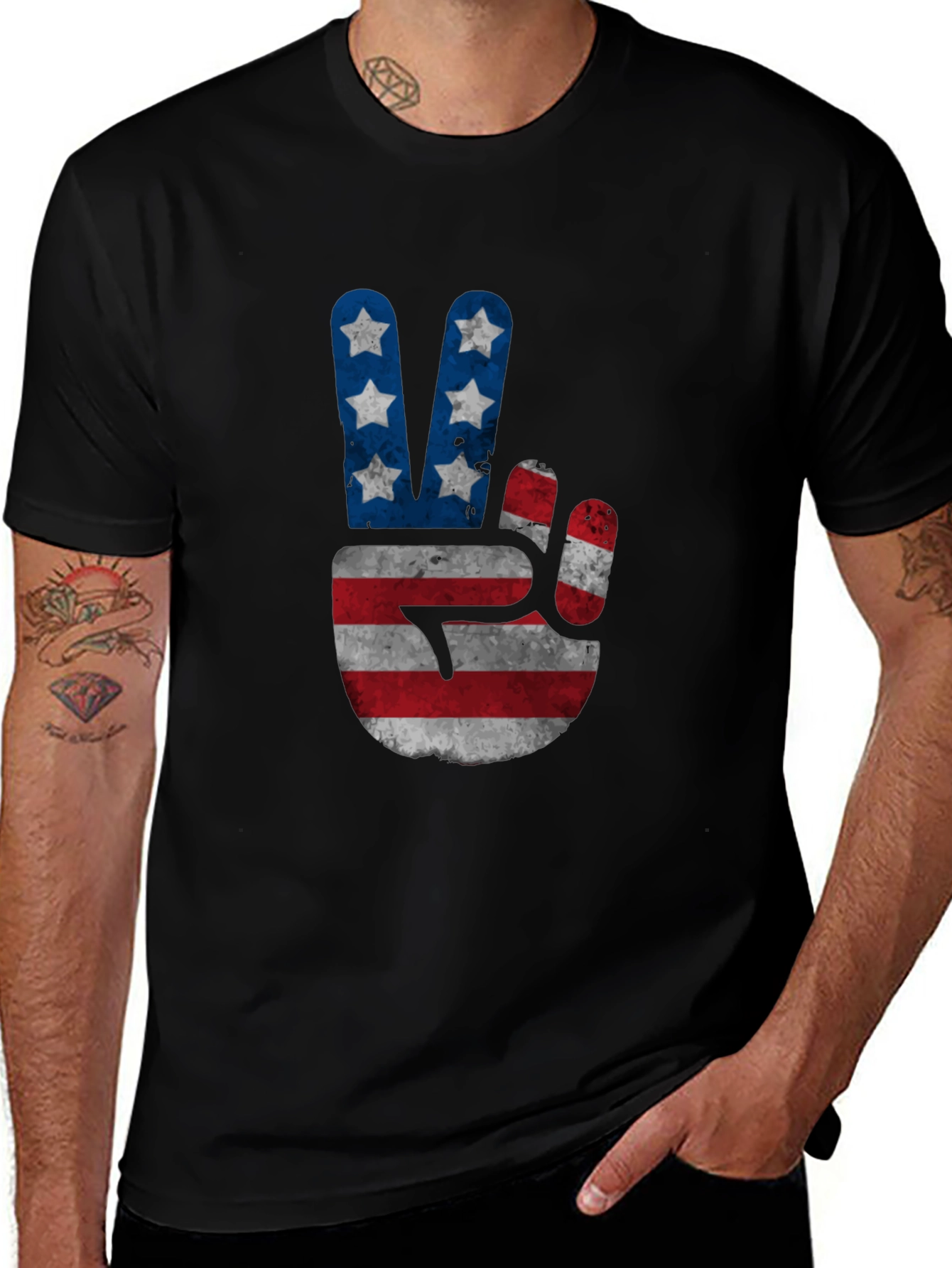 USA Peace Sign Graphic Tee
