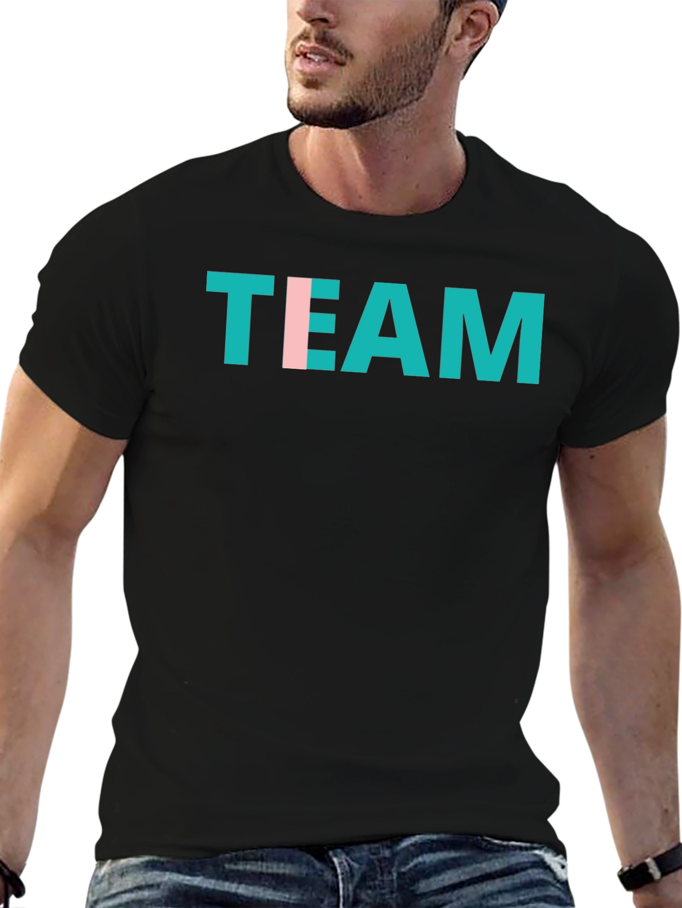 Team Graphic Tee - Stylish Crew Neck T-Shirt