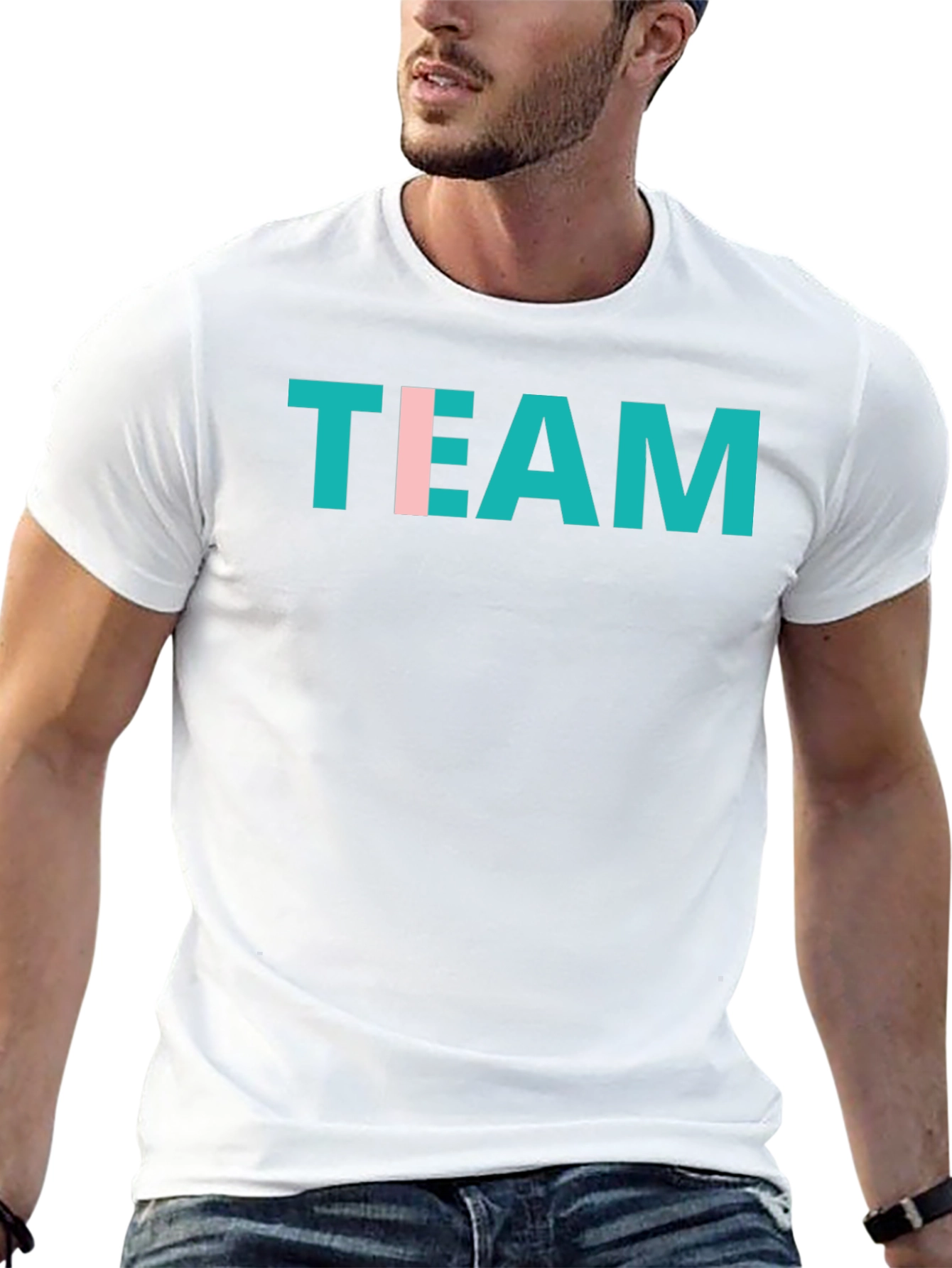 Team Graphic Tee - Stylish Crew Neck T-Shirt