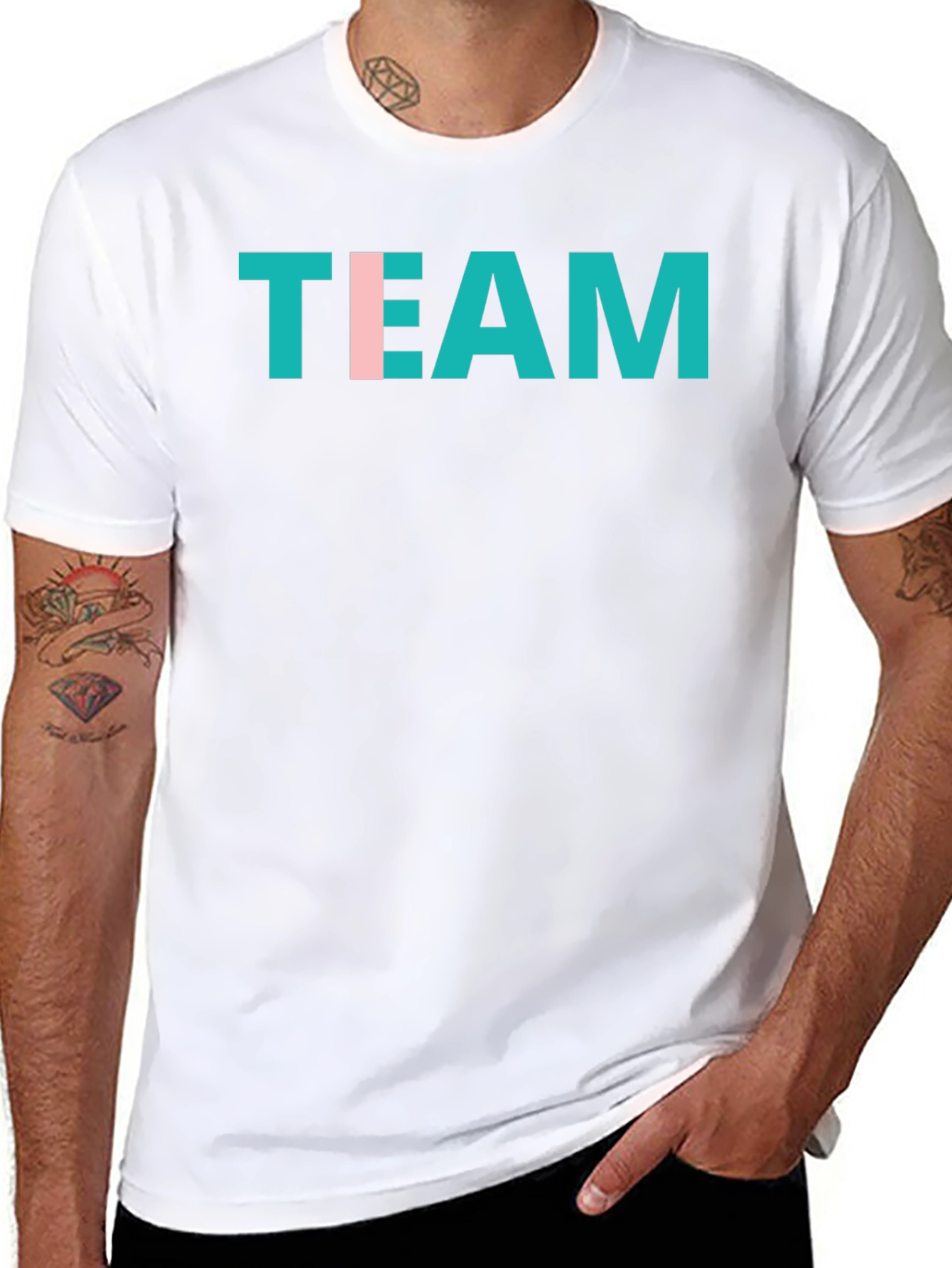 Team Graphic Tee - Stylish Crew Neck T-Shirt