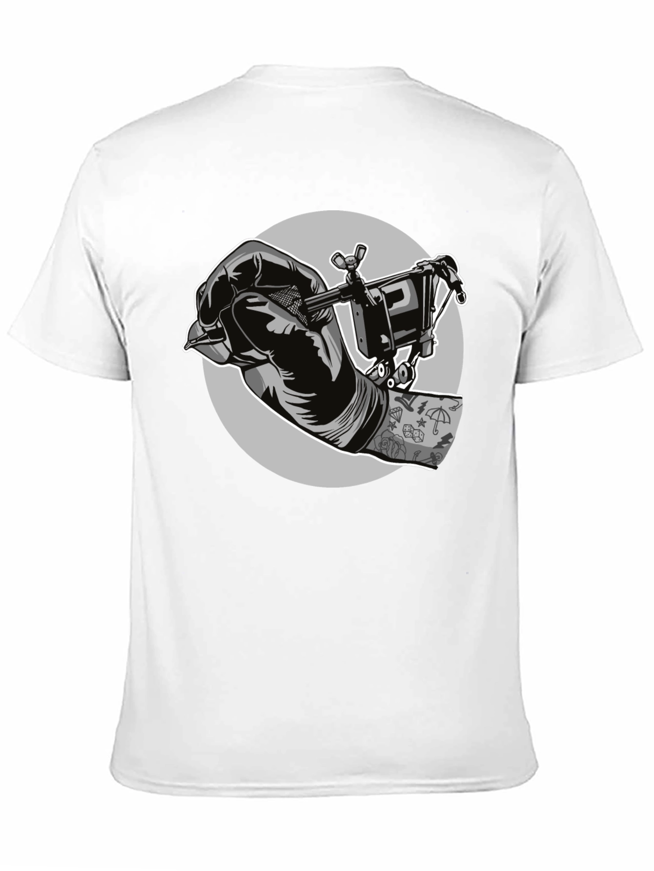 Tattoo Artist Graphic Tee - Black Cotton T-Shirt