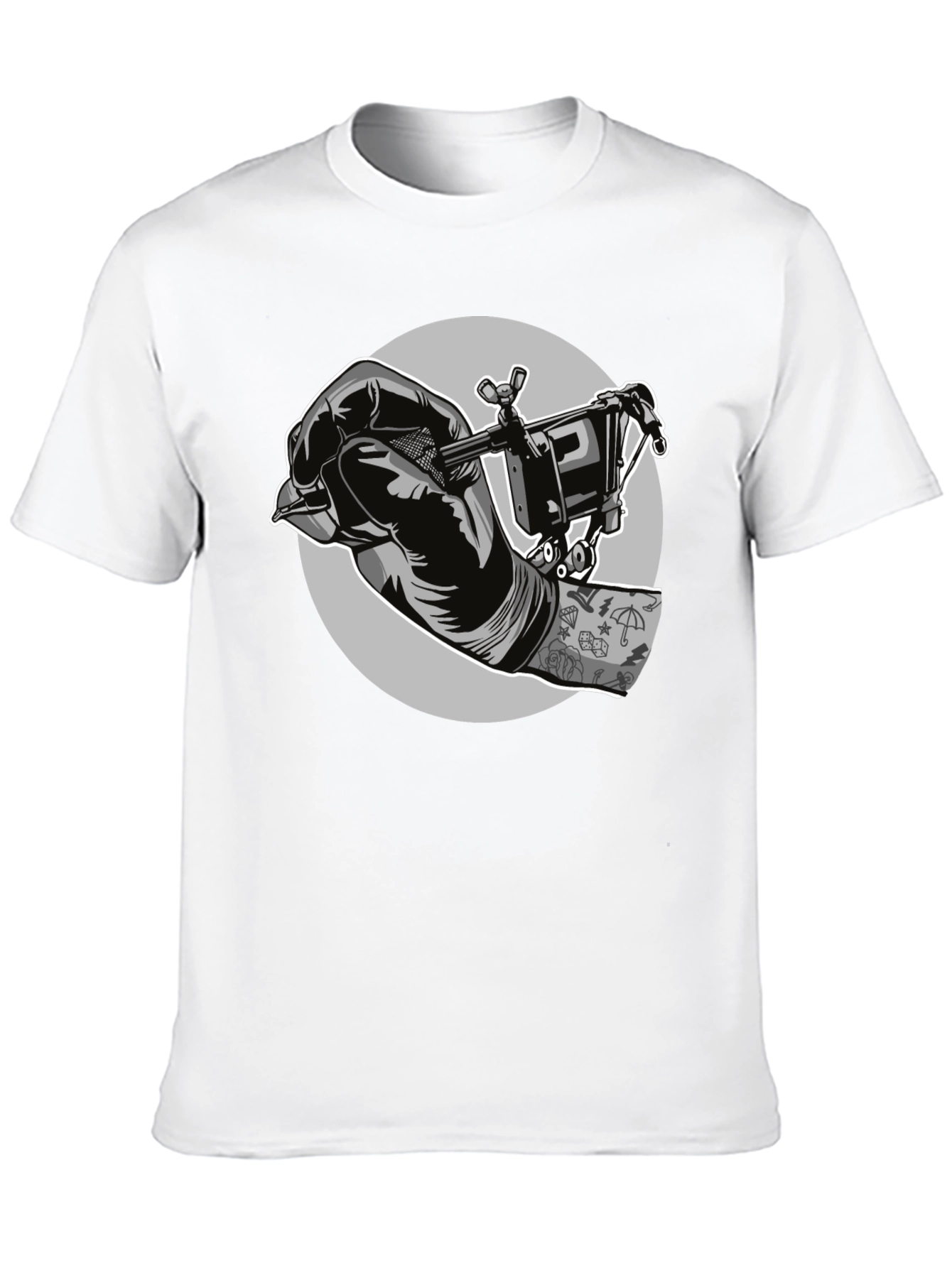 Tattoo Artist Graphic Tee - Black Cotton T-Shirt