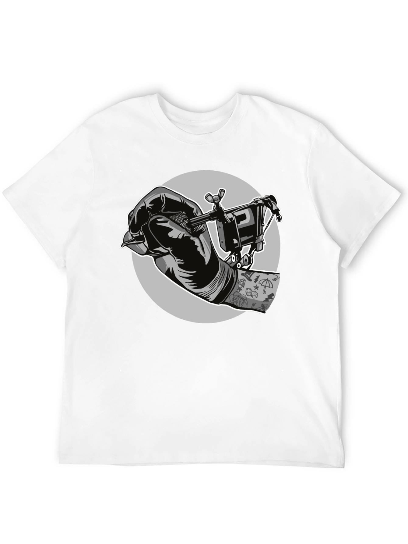 Tattoo Artist Graphic Tee - Black Cotton T-Shirt