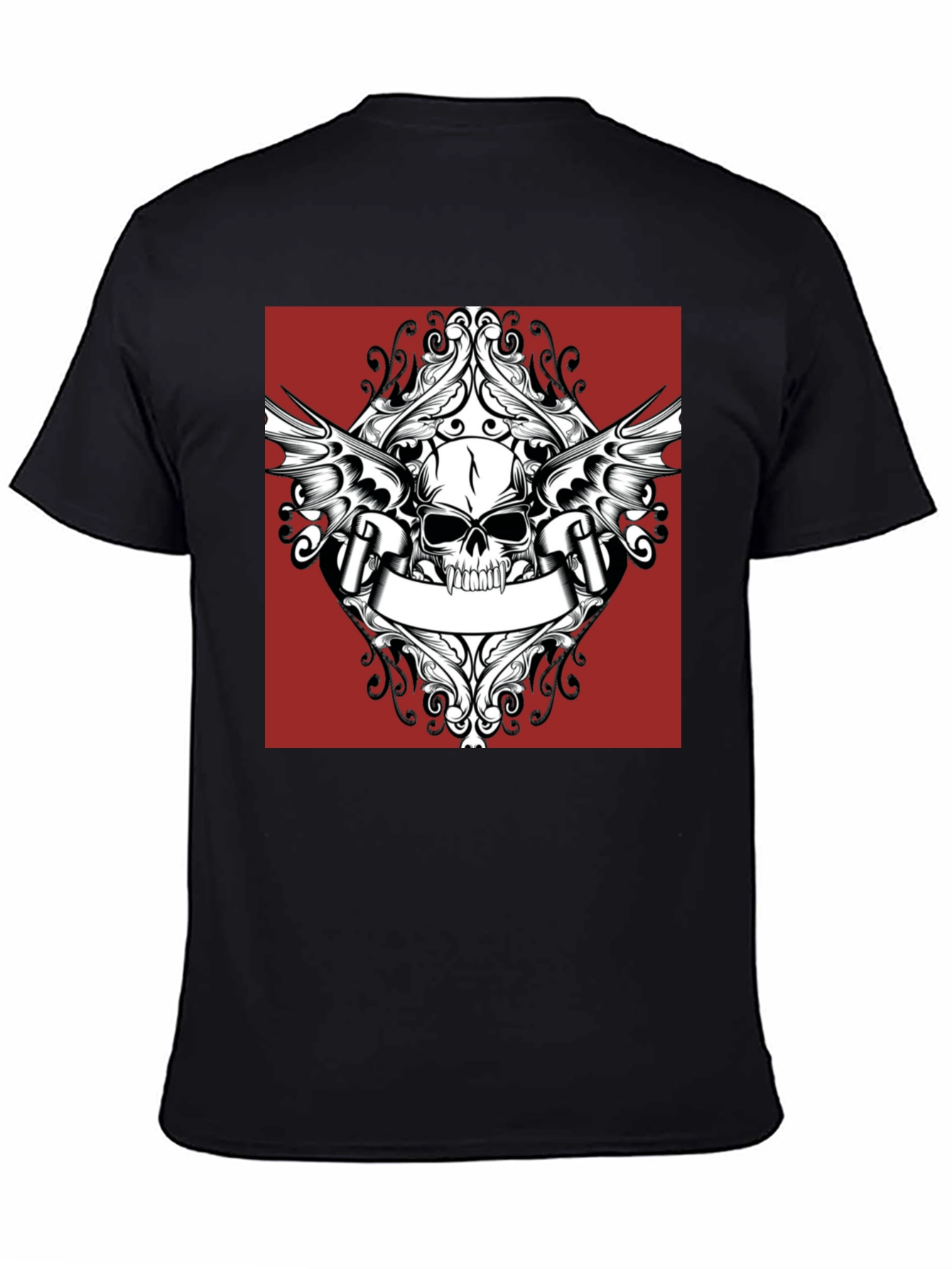 Skull Wings T-Shirt - Black