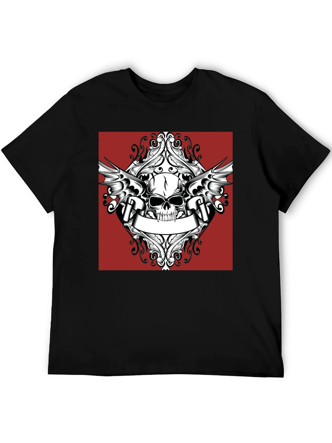 Skull Wings T-Shirt - Black