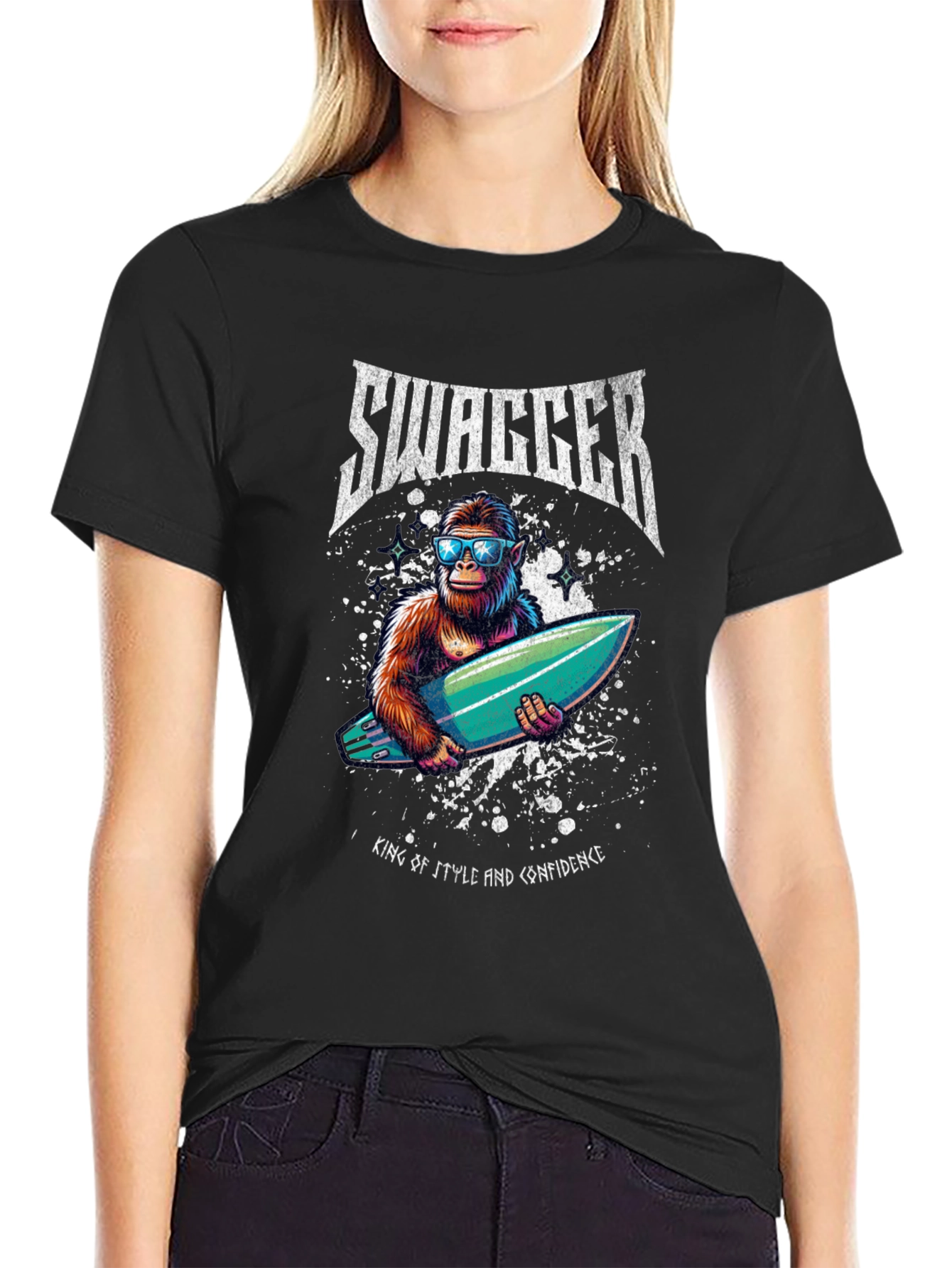 Swagger Ape Surfboard Graphic Tee - King of Style