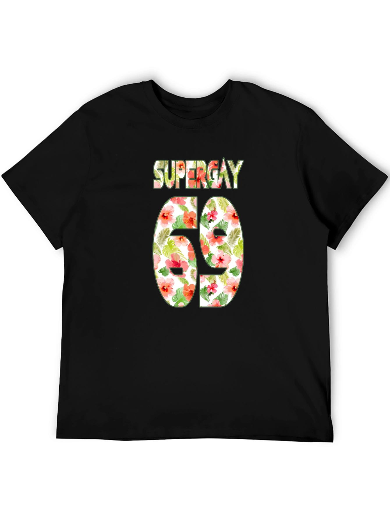 Super Gay 69 Floral Print T-Shirt