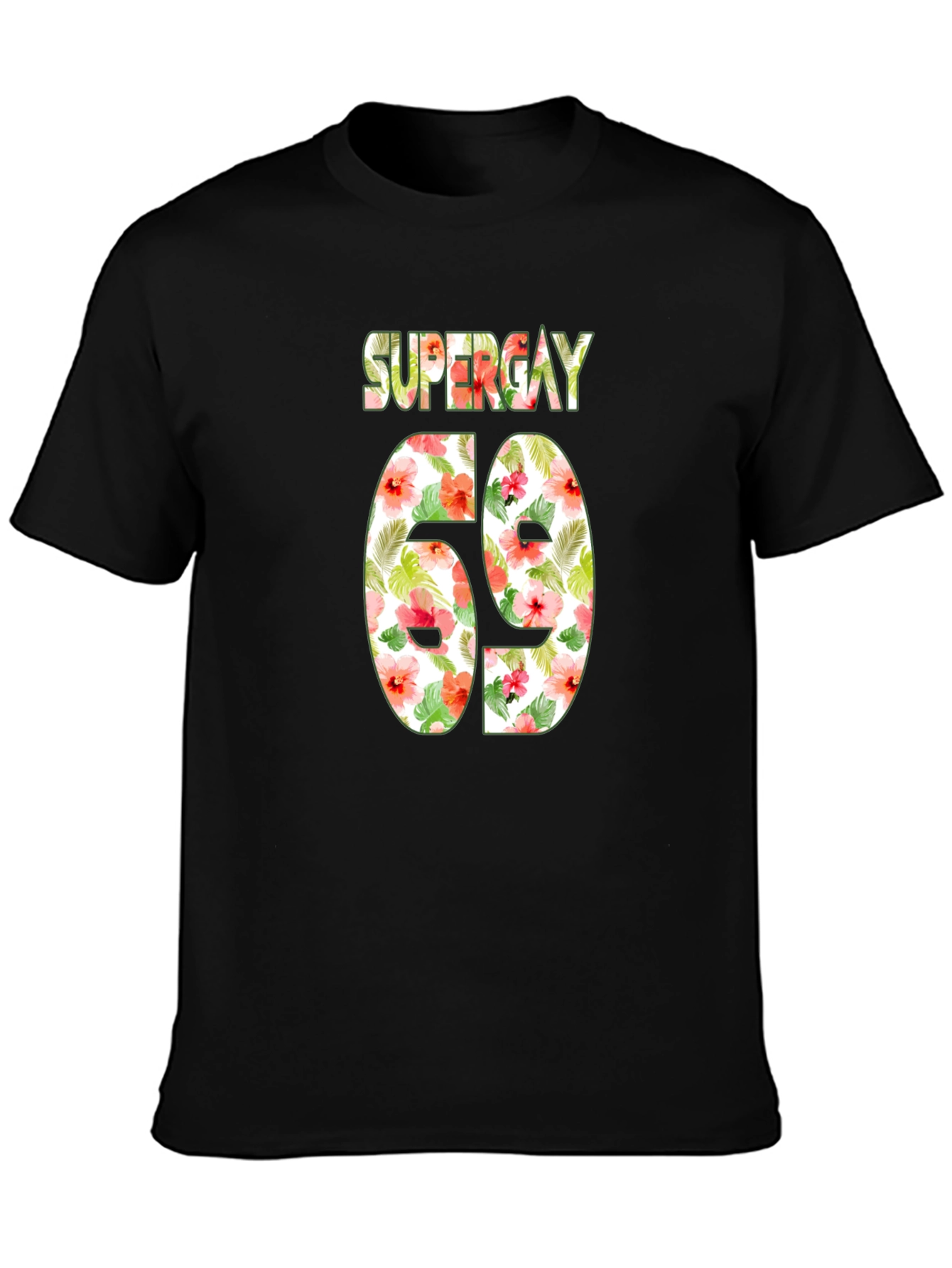 Super Gay 69 Floral Print T-Shirt