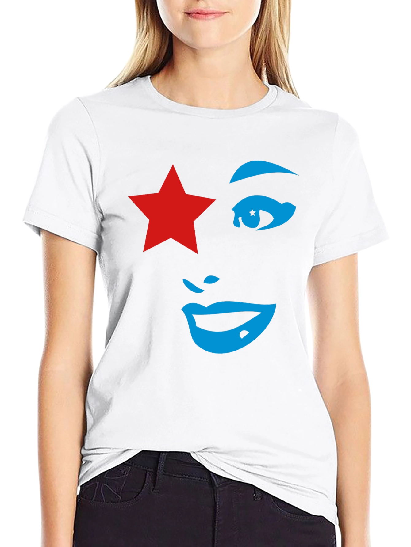Star Face Graphic Tee - Unique Style