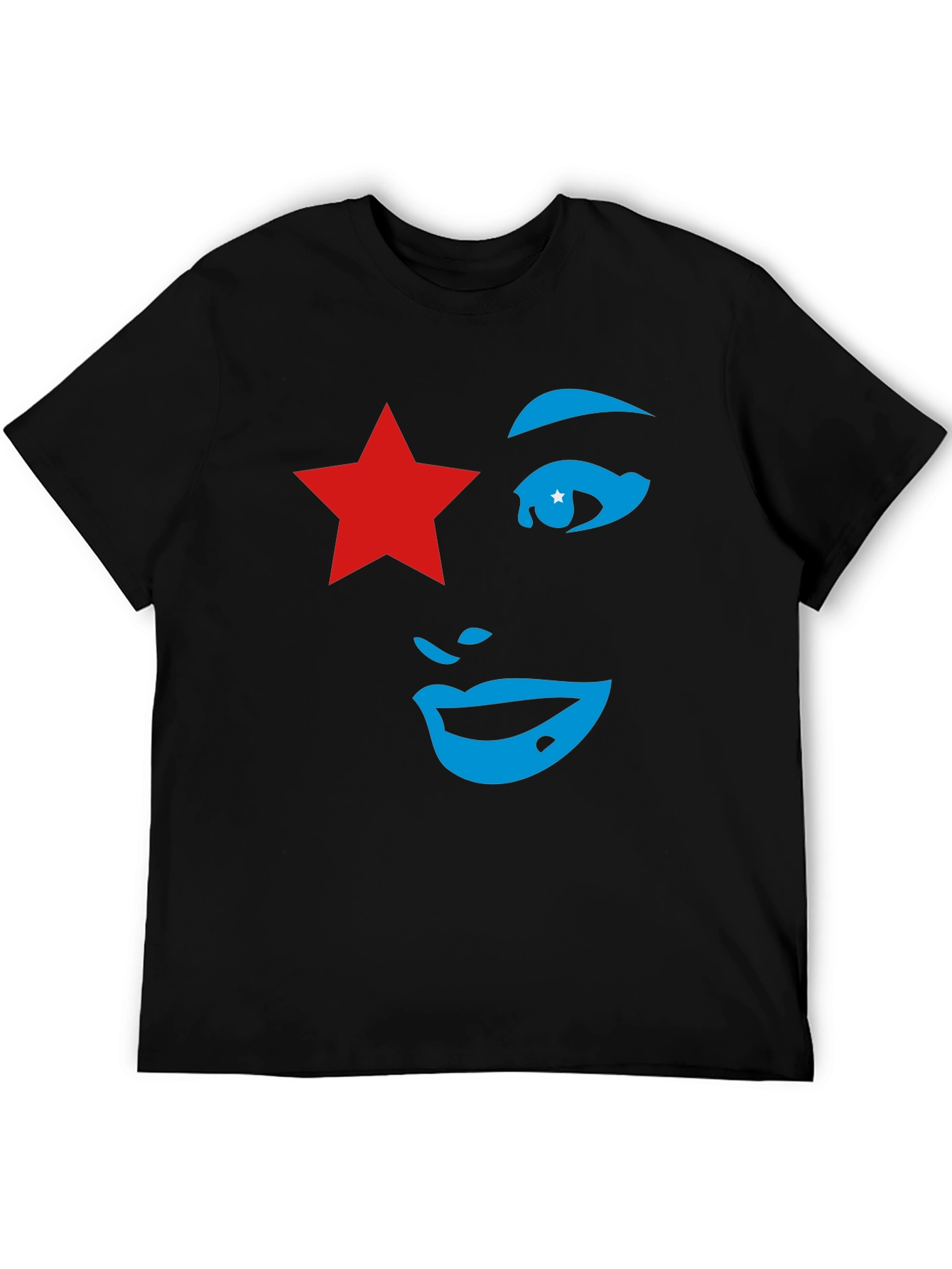 Star Face Graphic Tee - Unique Style