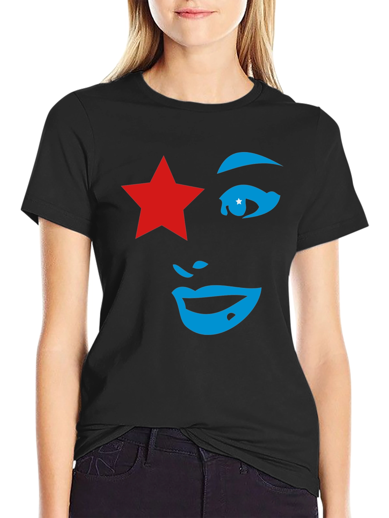 Star Face Graphic Tee - Unique Style