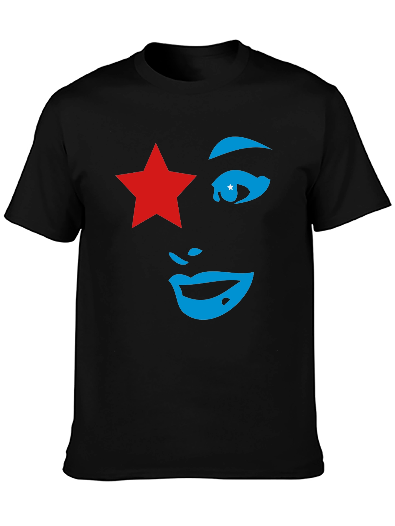Star Face Graphic Tee - Unique Style