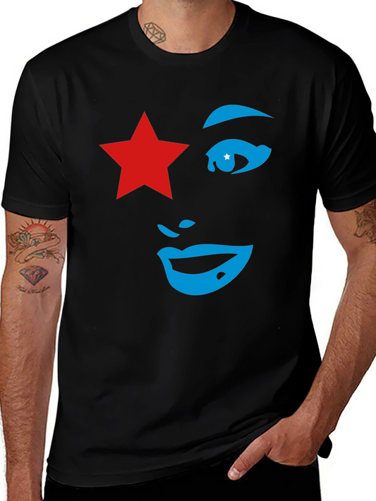 Star Face Graphic Tee - Unique Style