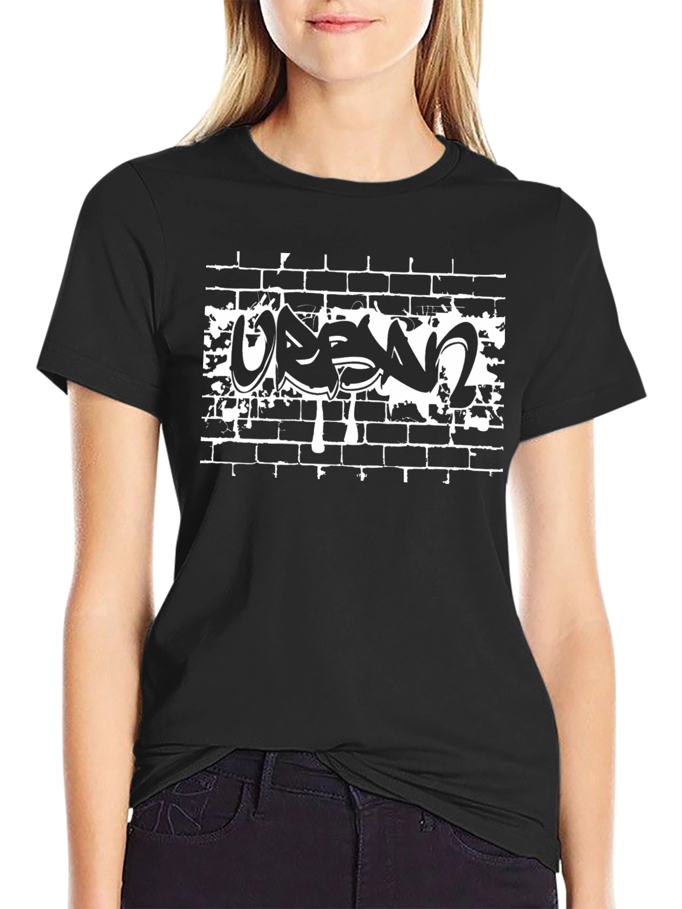 Urban Graffiti Brick Wall Graphic Tee