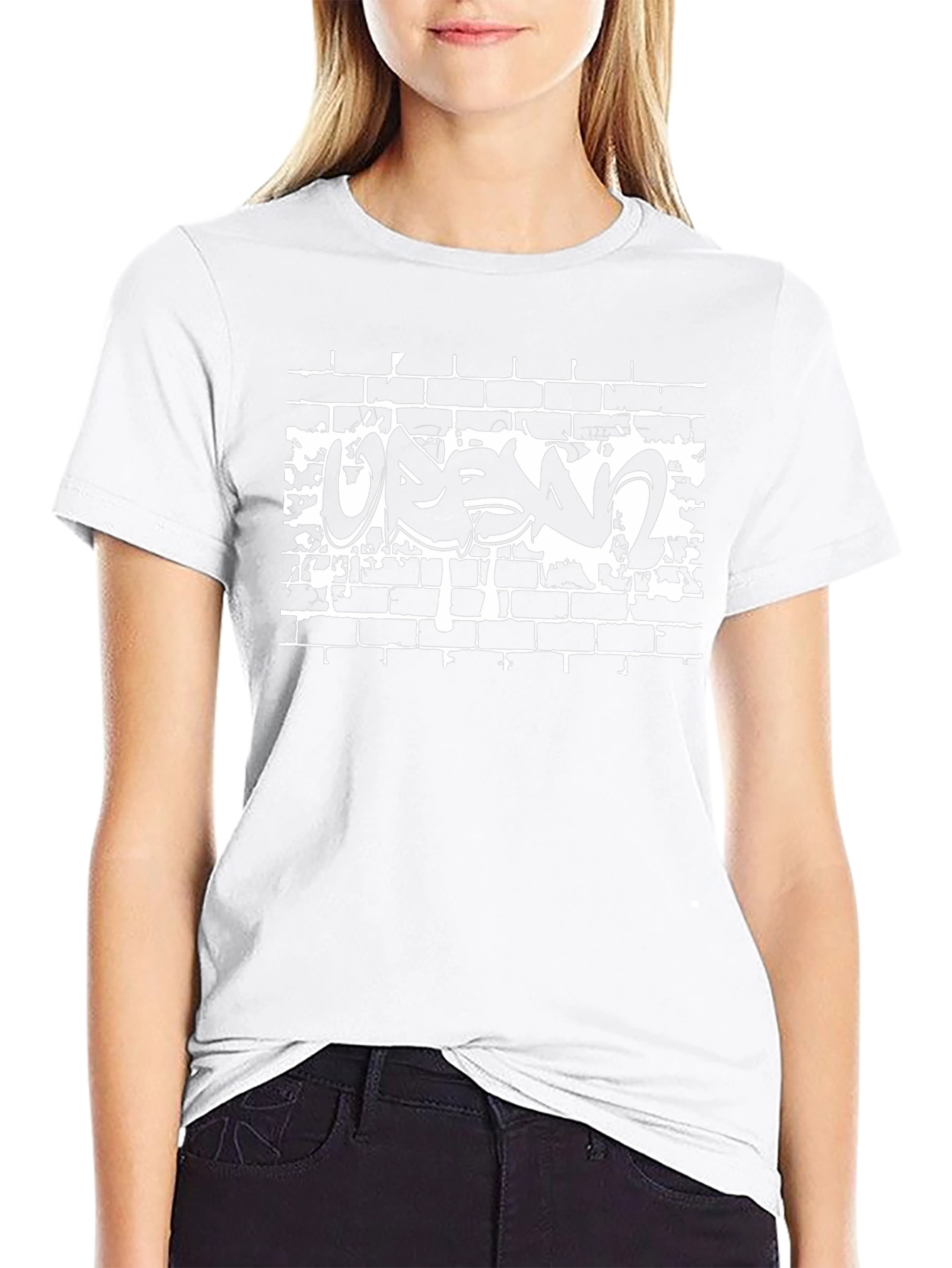 Urban Graffiti Brick Wall Graphic Tee
