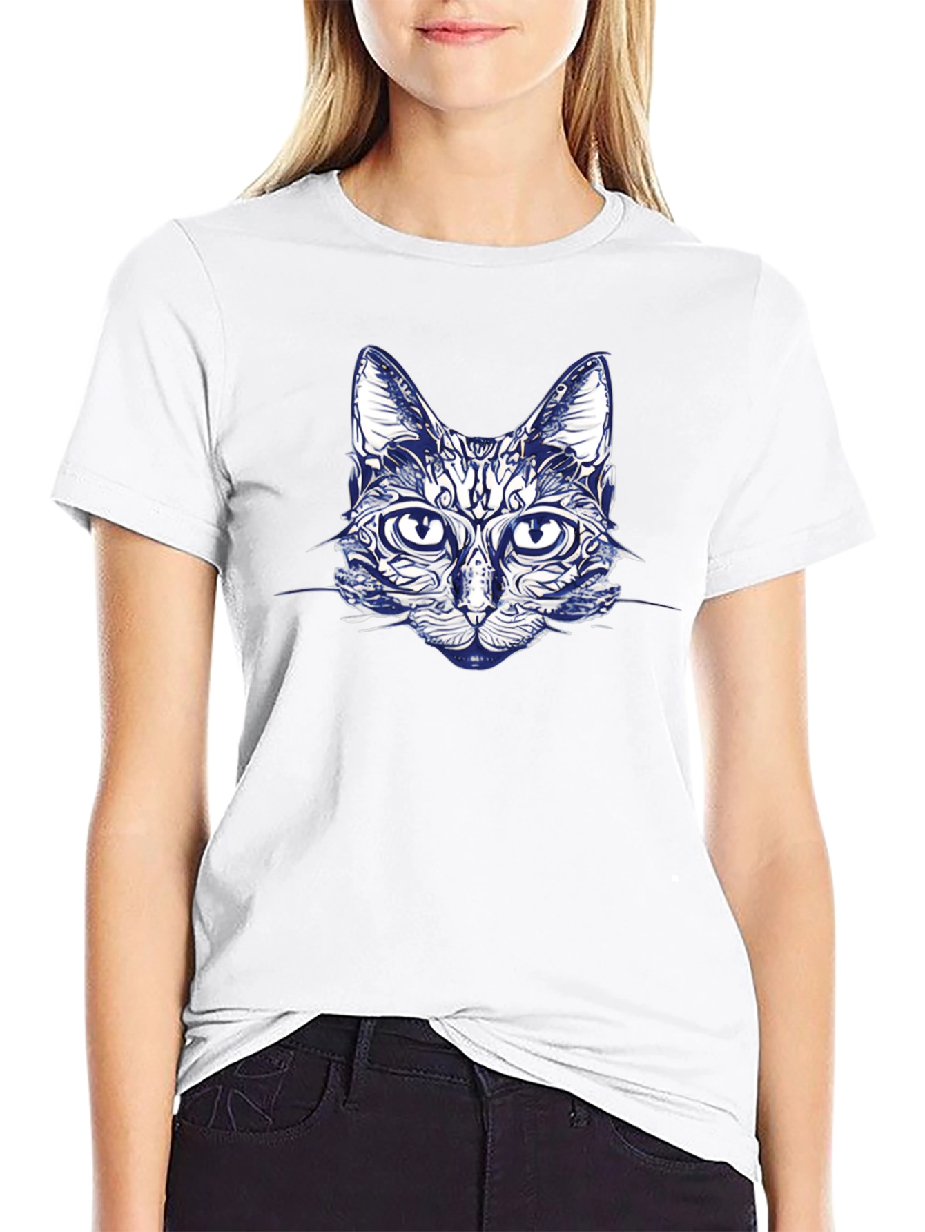 Cool Cat Graphic T-Shirt - Black