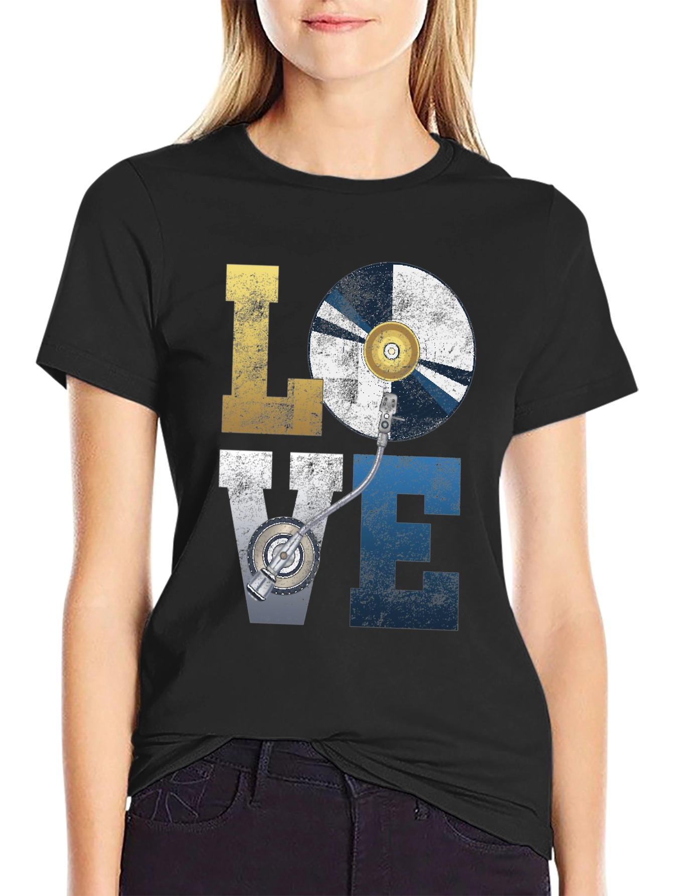 Retro DJ Love T-Shirt Vinyl Music Lover Tee
