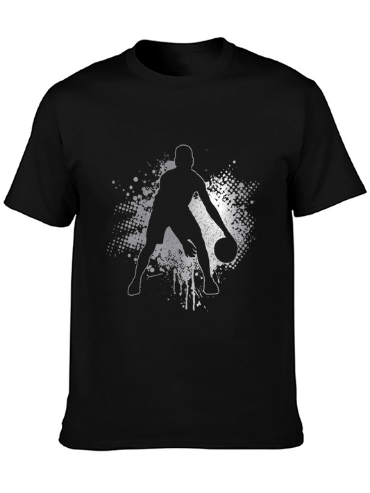 Basketball Player Graphic T-Shirt - Black