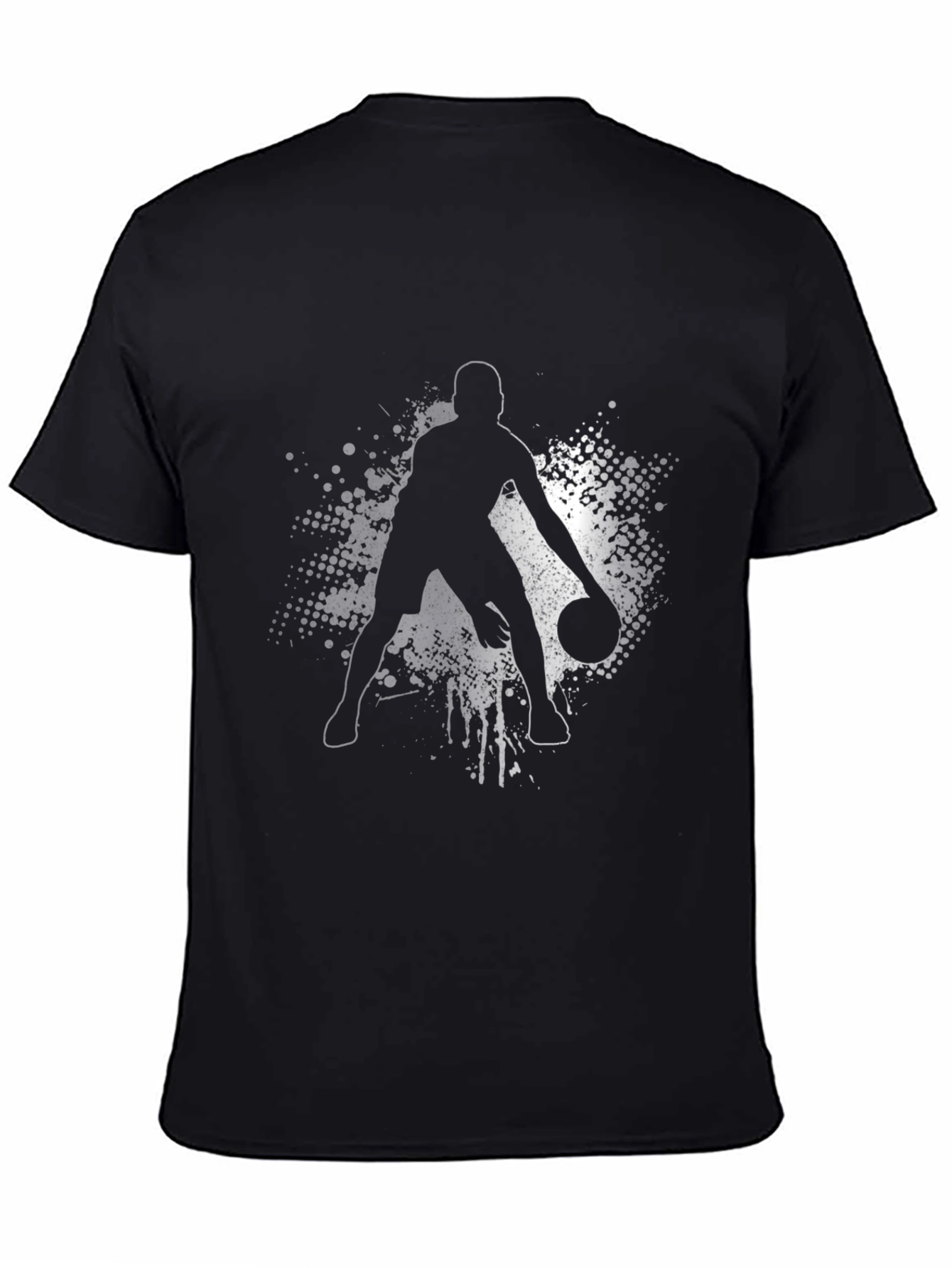 Basketball Player Graphic T-Shirt - Black