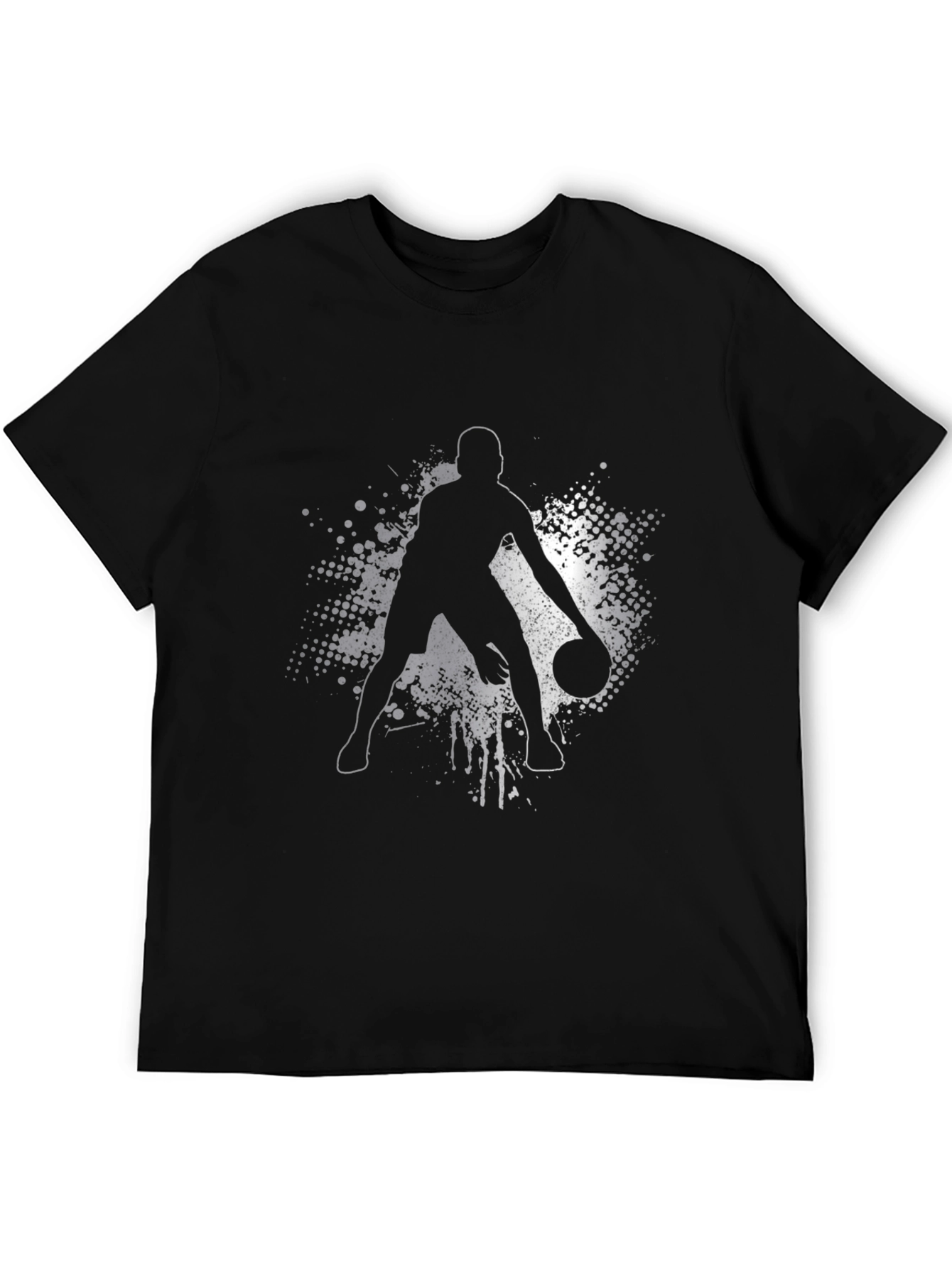 Basketball Player Graphic T-Shirt - Black