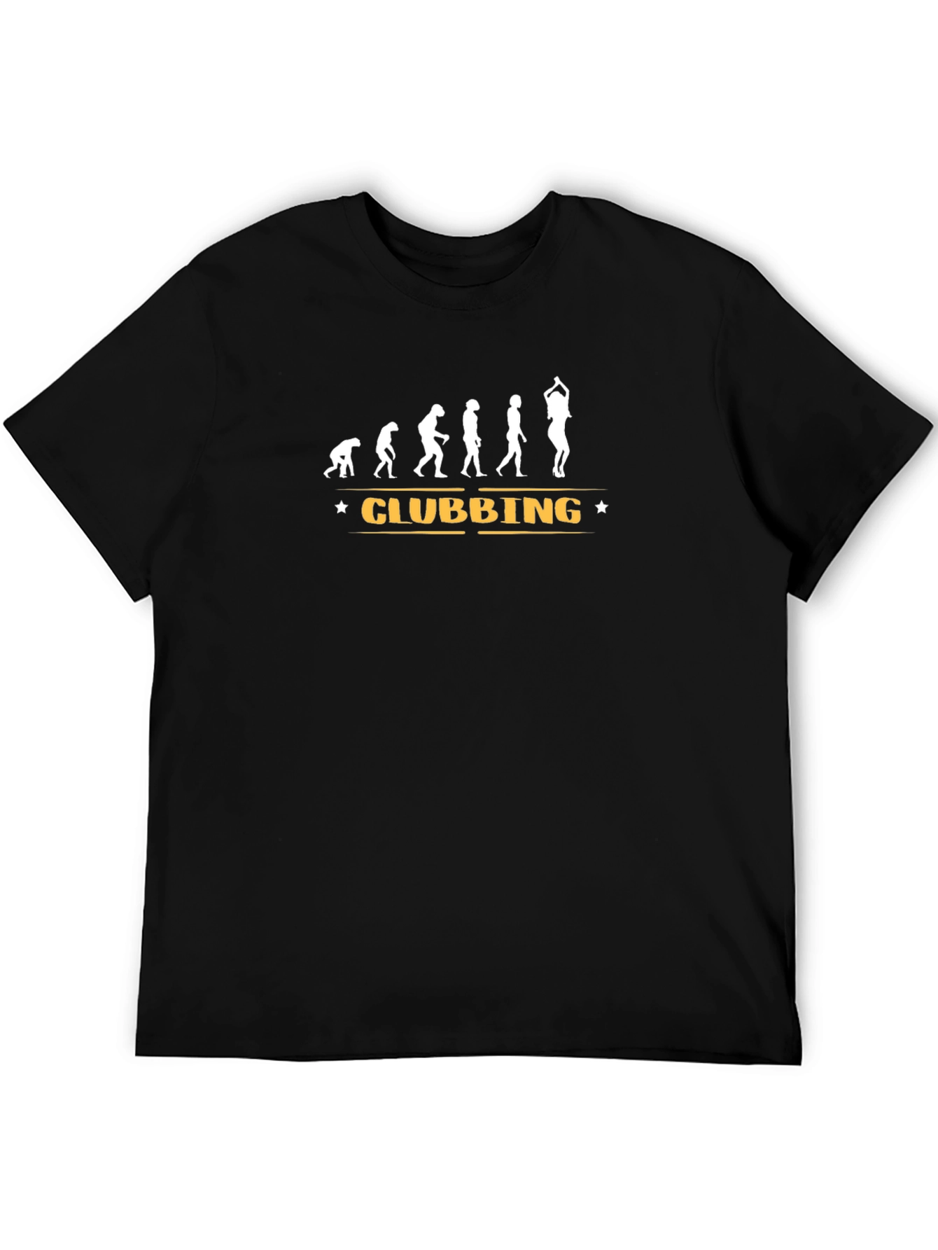 Clubbing Evolution Graphic T-Shirt - Black