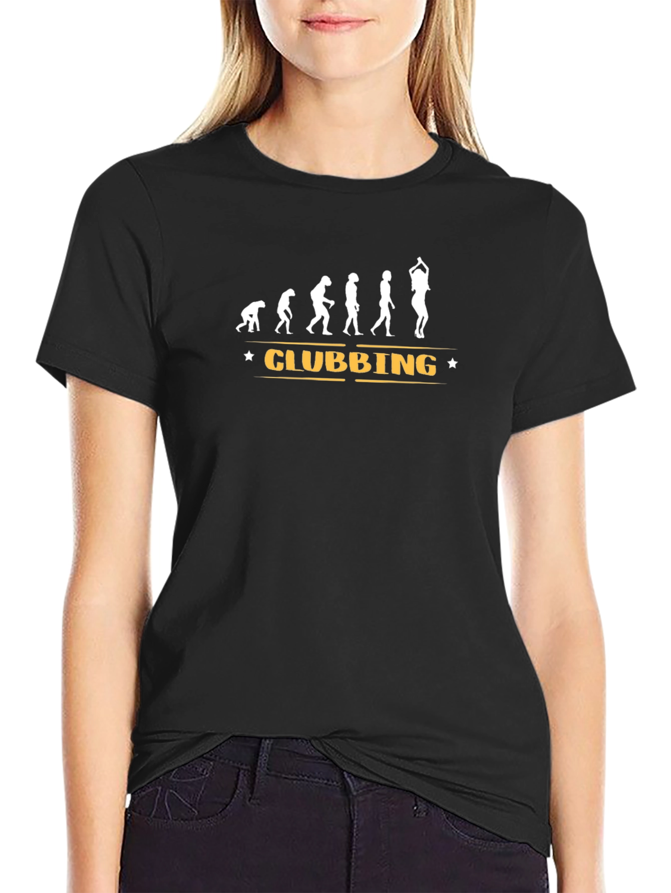 Clubbing Evolution Graphic T-Shirt - Black