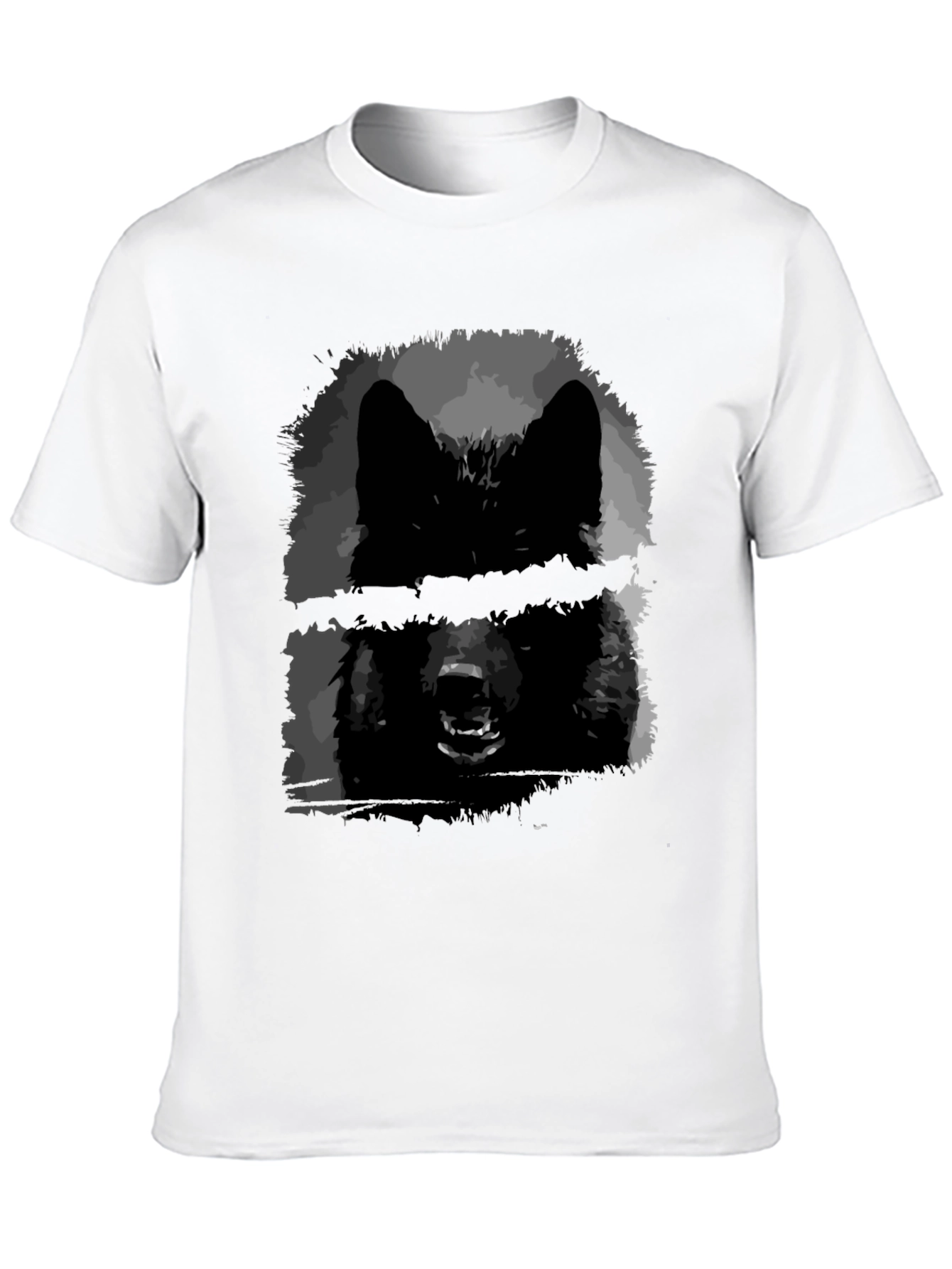 Black Wolf Graphic Tee - Edgy Style