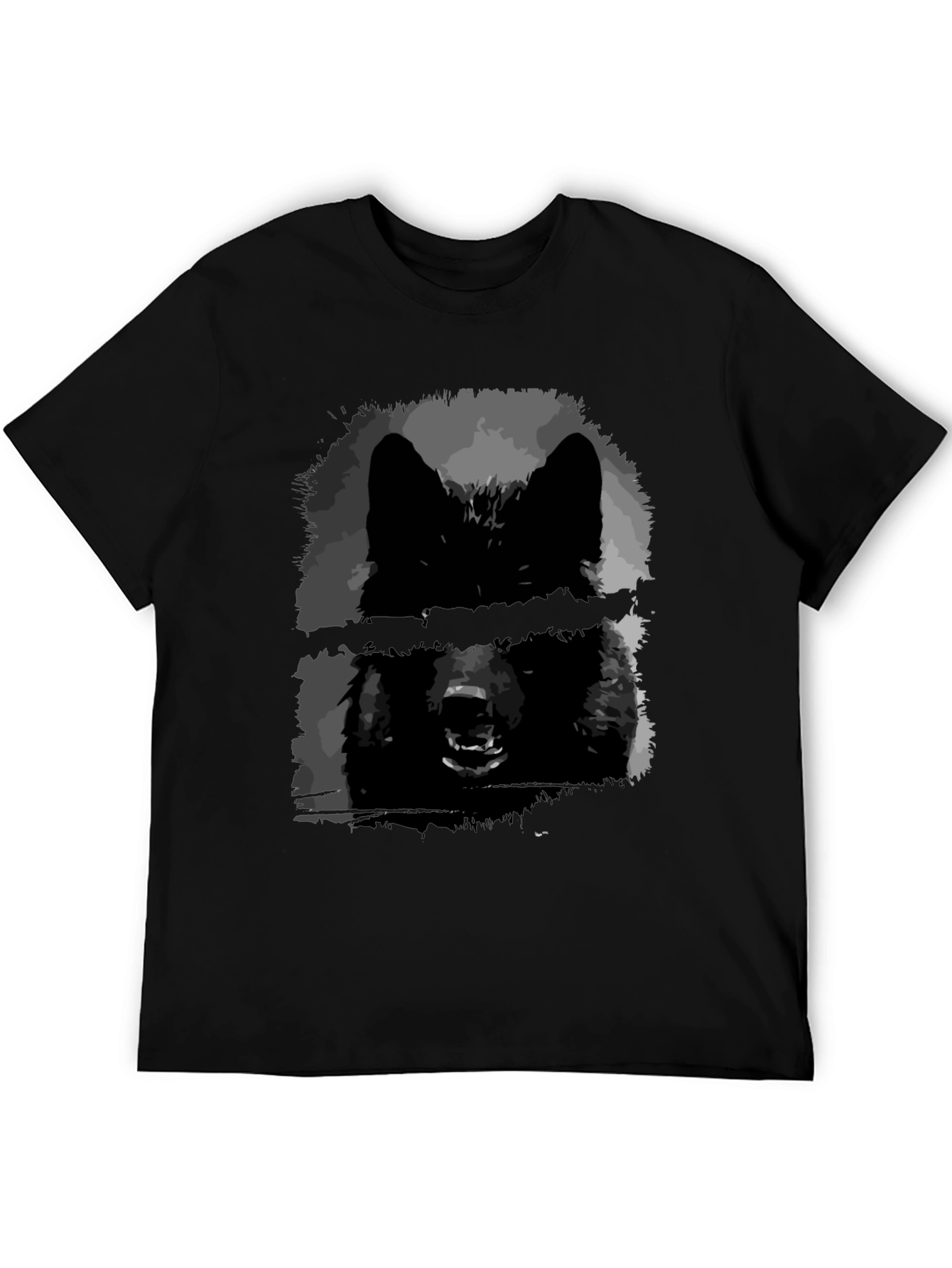 Black Wolf Graphic Tee - Edgy Style