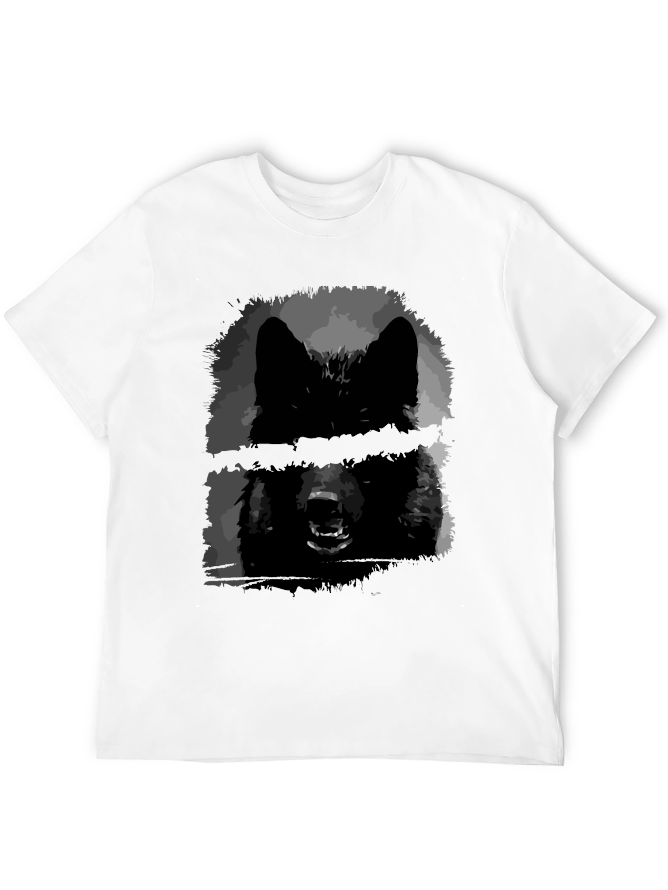 Black Wolf Graphic Tee - Edgy Style