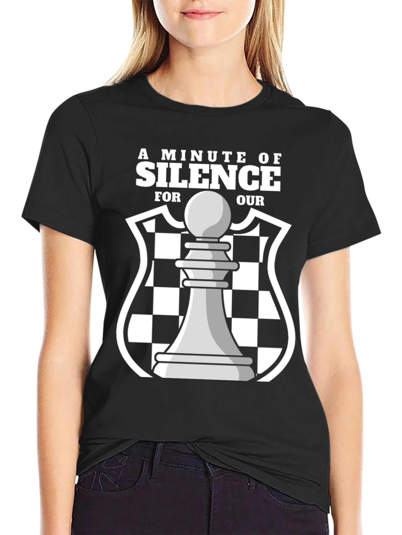 A Minute of Silence Chess Graphic T-Shirt