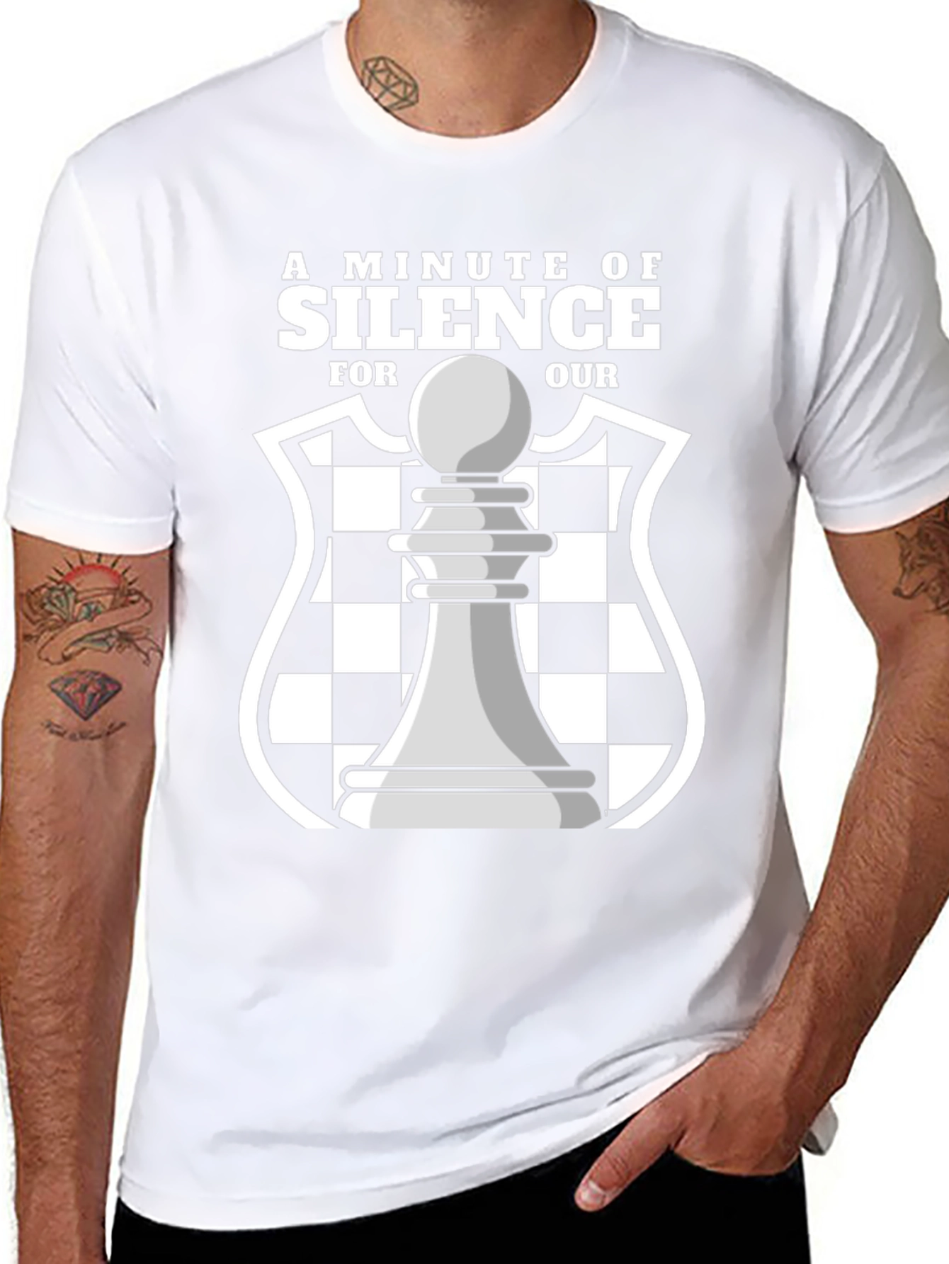 A Minute of Silence Chess Graphic T-Shirt