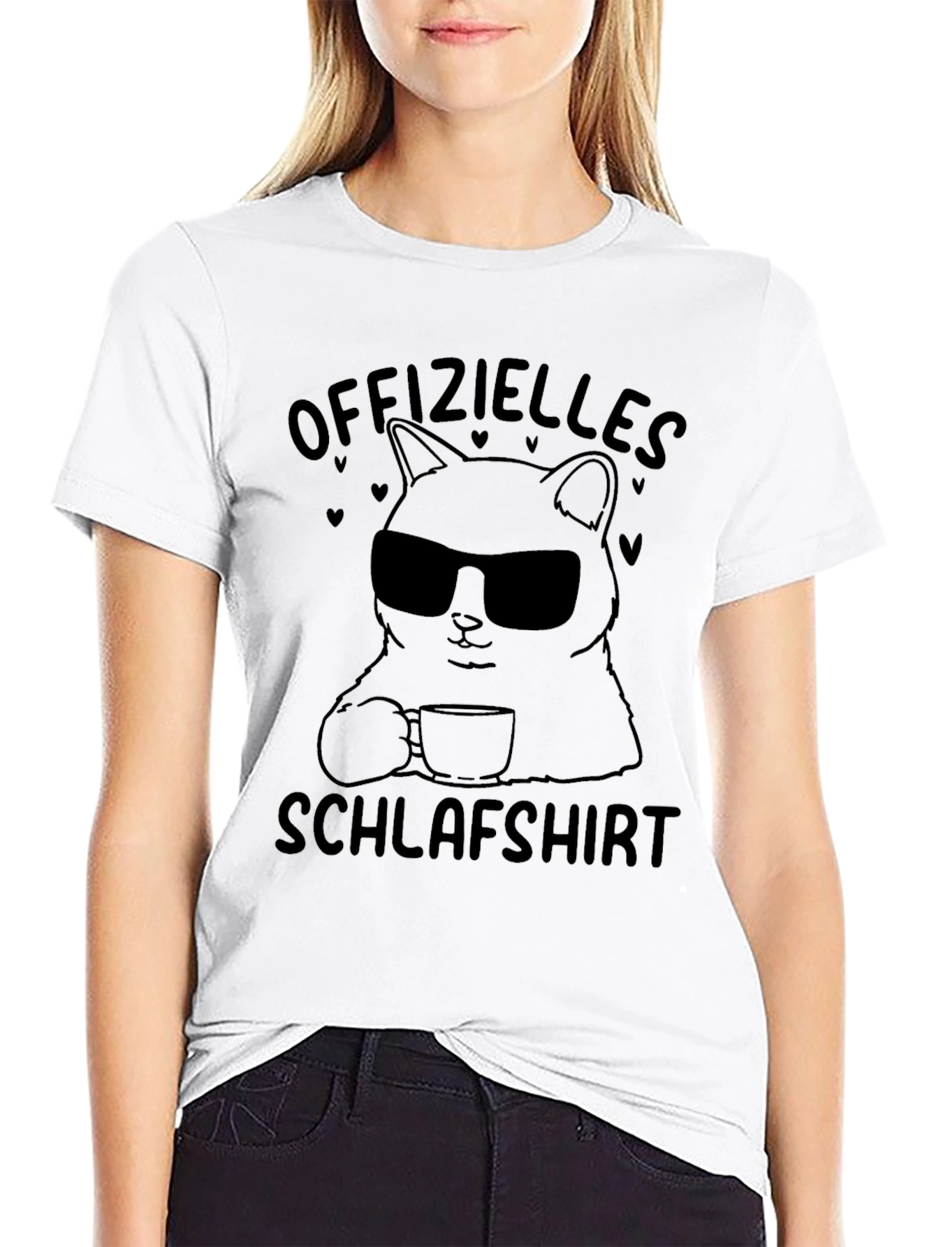 Cool Cat Sleep Shirt - Black T-Shirt