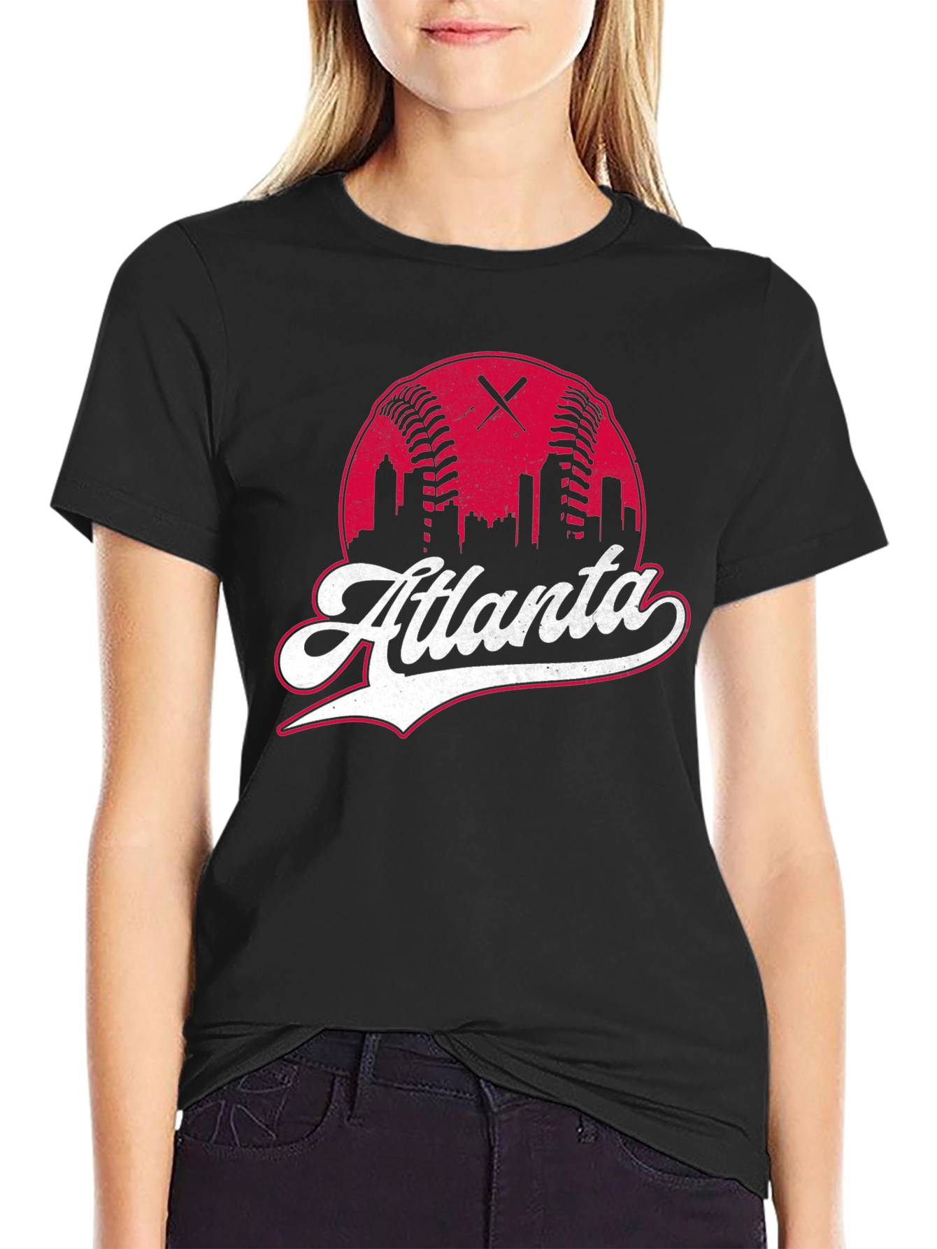 Atlanta Baseball Graphic T-Shirt - City Skyline Tee