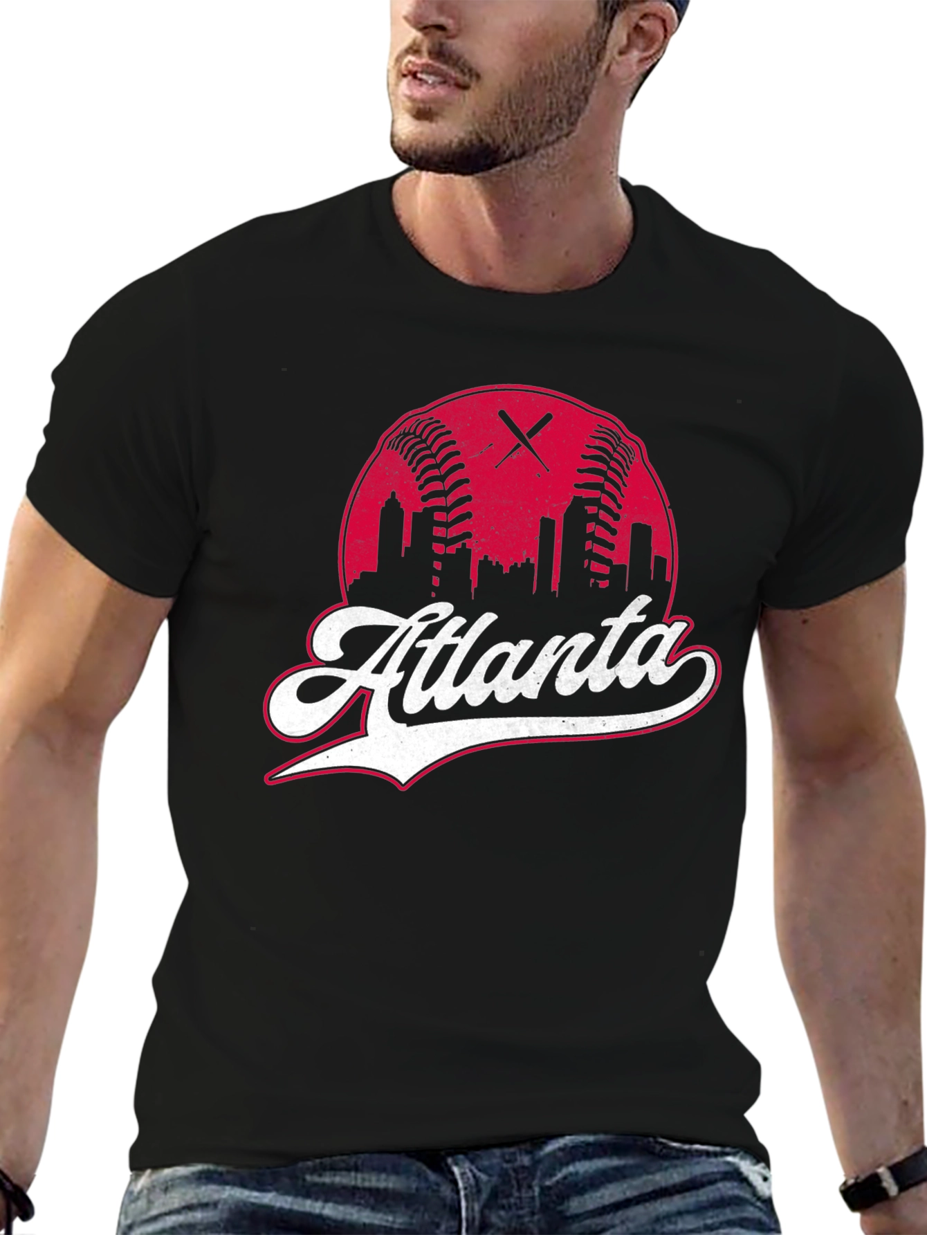 Atlanta Baseball Graphic T-Shirt - City Skyline Tee