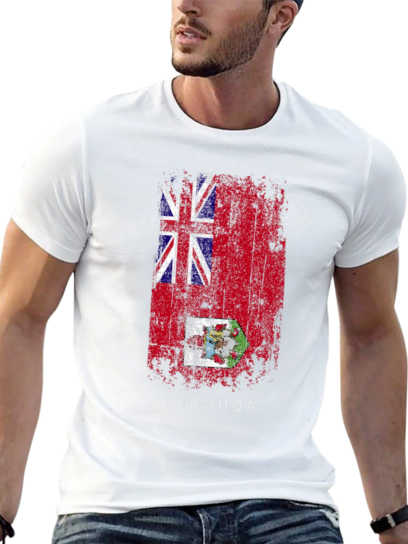 Bermuda Flag T-Shirt - Distressed Graphic Tee