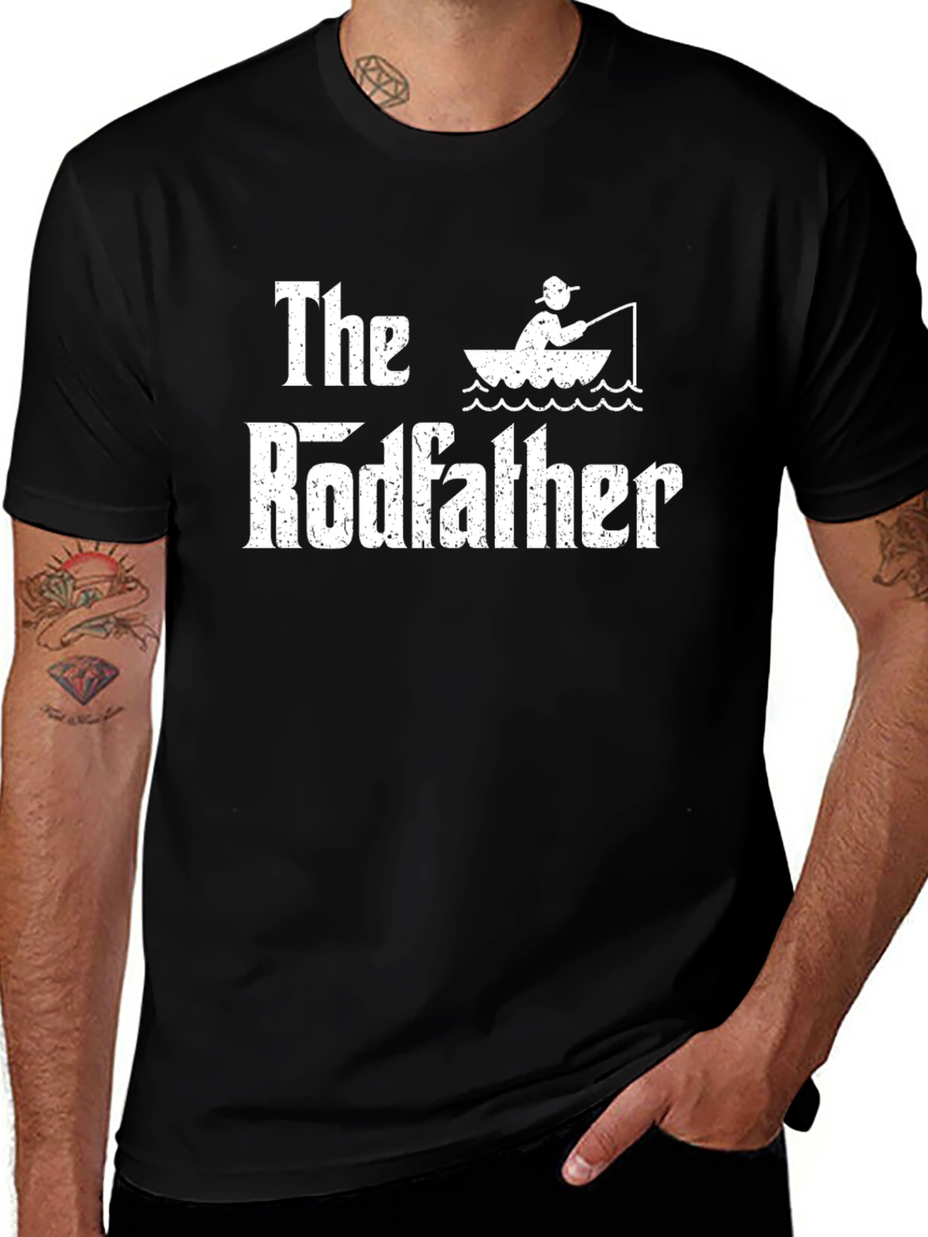The Rodfather T-Shirt - Fishing Humor Tee