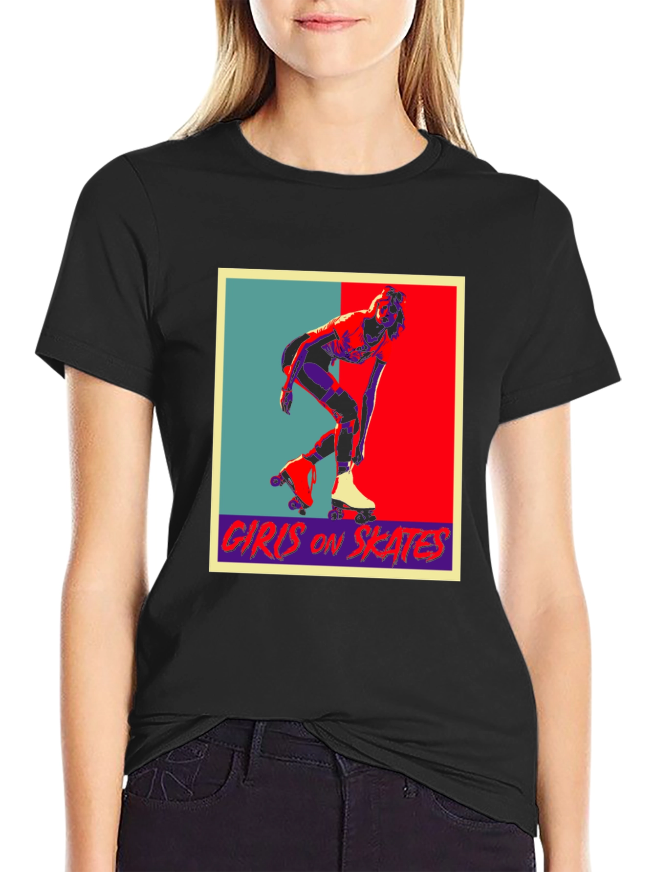 Retro Girls on Skates Graphic Tee