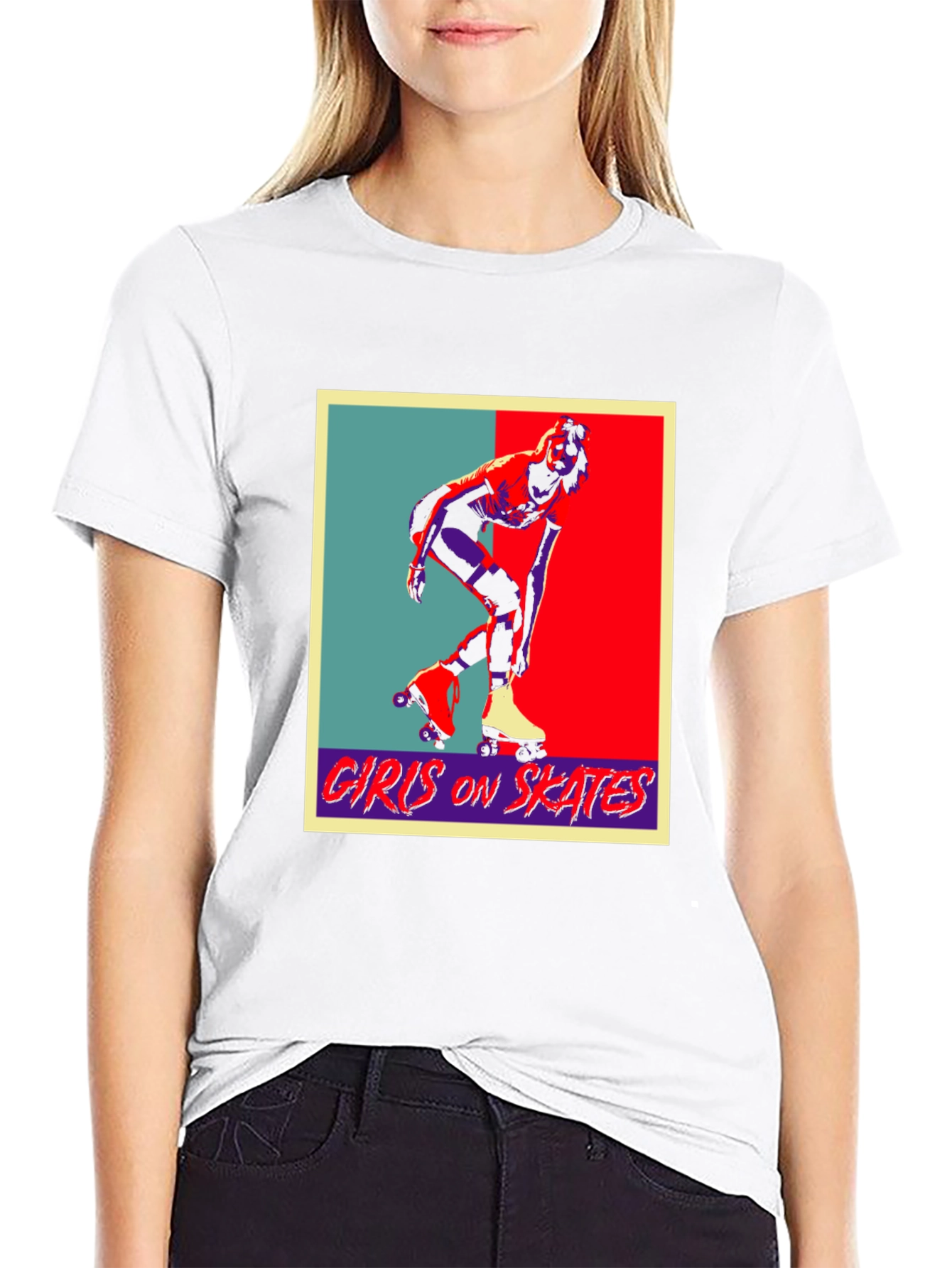 Retro Girls on Skates Graphic Tee