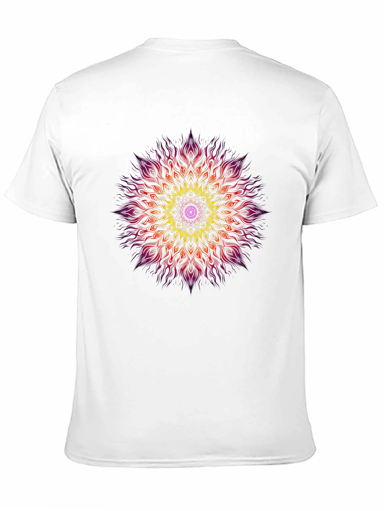 Vibrant Mandala Graphic Black T-Shirt