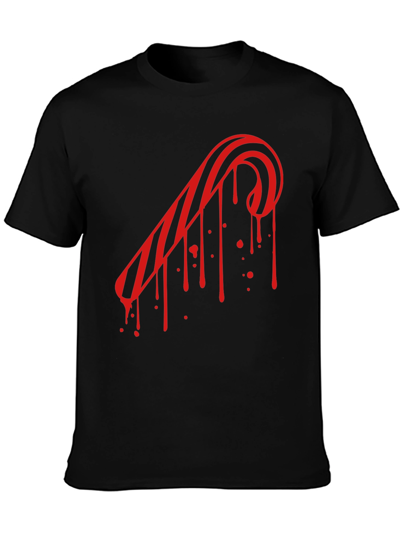Candy Cane Drip Tee - Edgy Holiday Style