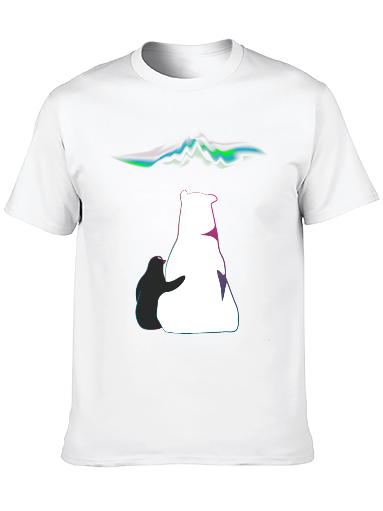 Artistic Bear & Penguin Graphic Tee