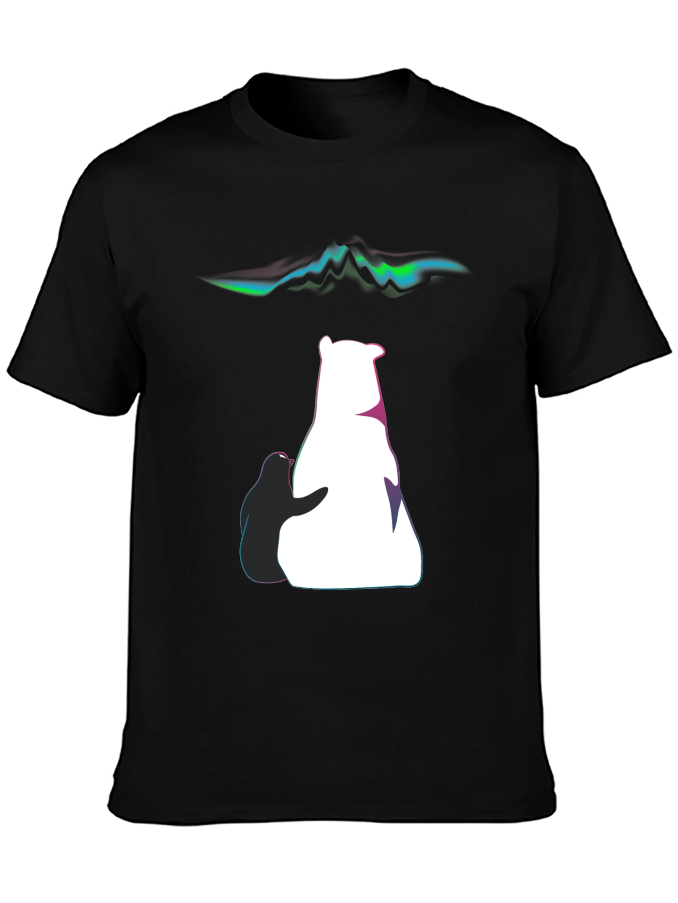 Artistic Bear & Penguin Graphic Tee